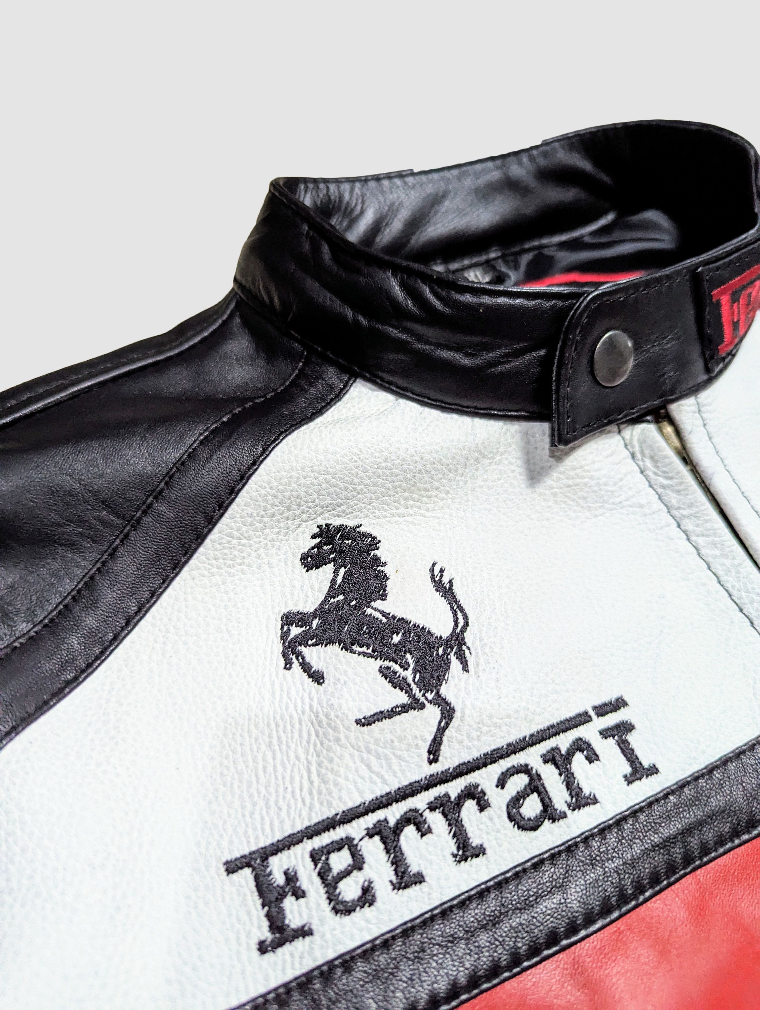 Formula 1 🔥 FERRARI 🔥 Leather Jacket Rare F1 Streetwear Racing Size US L / EU 52-54 / 3 - 6 Thumbnail