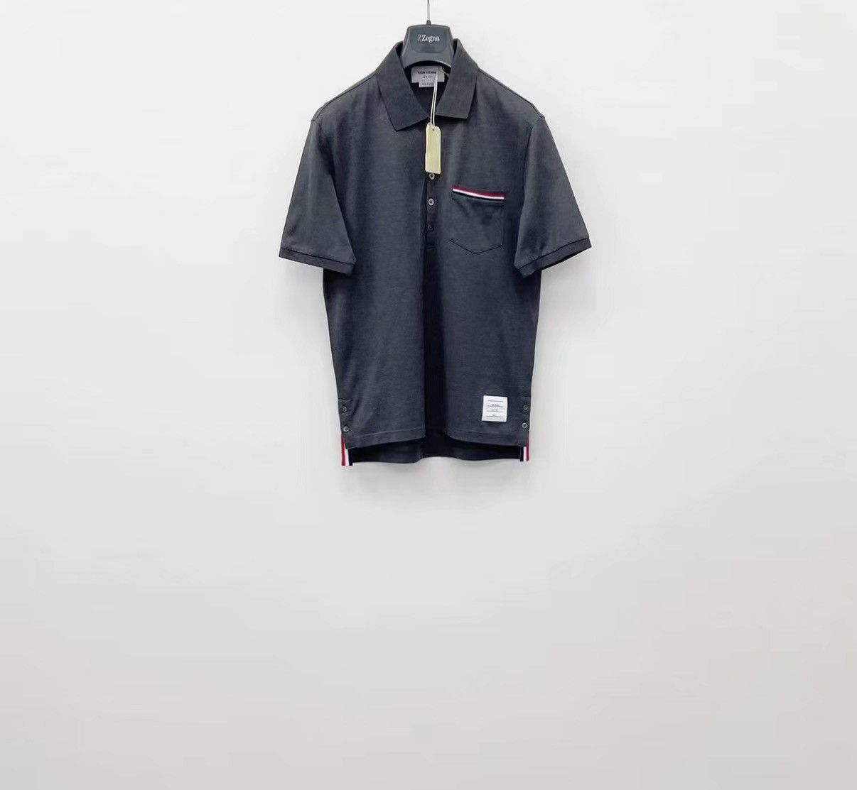 Thom Browne Thom Browne 100% Cotton Short Sleeve Polo Shirt J30 Size US S / EU 44-46 / 1 - 1 Thumbnail