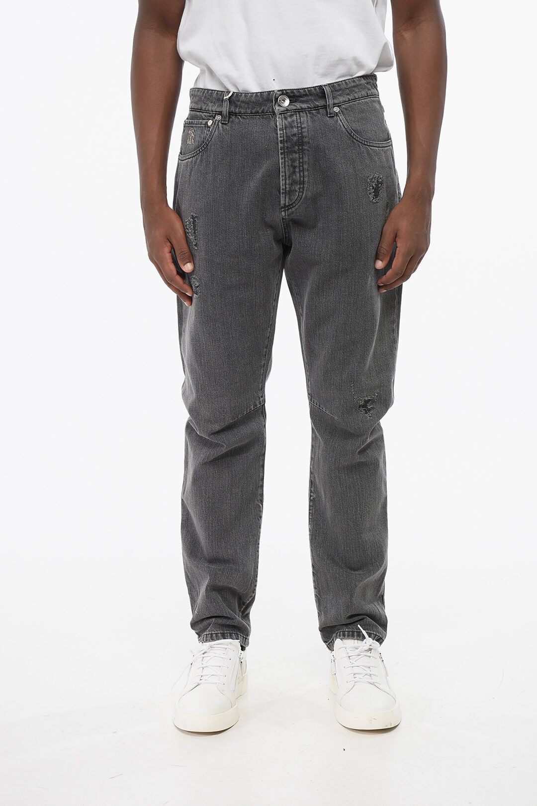 og1mm0725 Slim Fit Stone Washed Denim in Grey