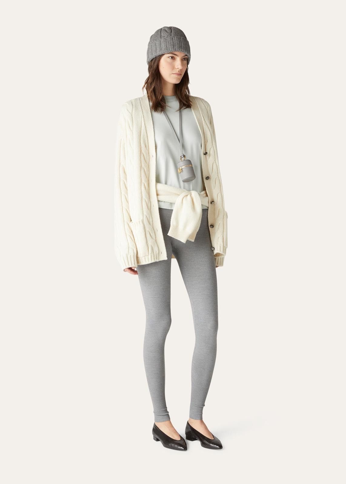 Loro Piana o1srvl11e0125 Dream Wool Leggings in Grey Size 27" / US 4 / IT 40 - 3 Thumbnail