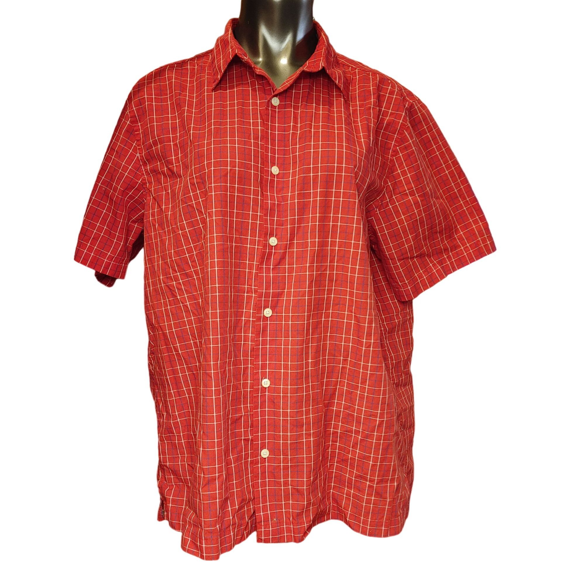 John Ashford JA | John Ashford Men's Short Sleeve Red Plaid Button Down C Size US XL / EU 56 / 4 - 1 Thumbnail