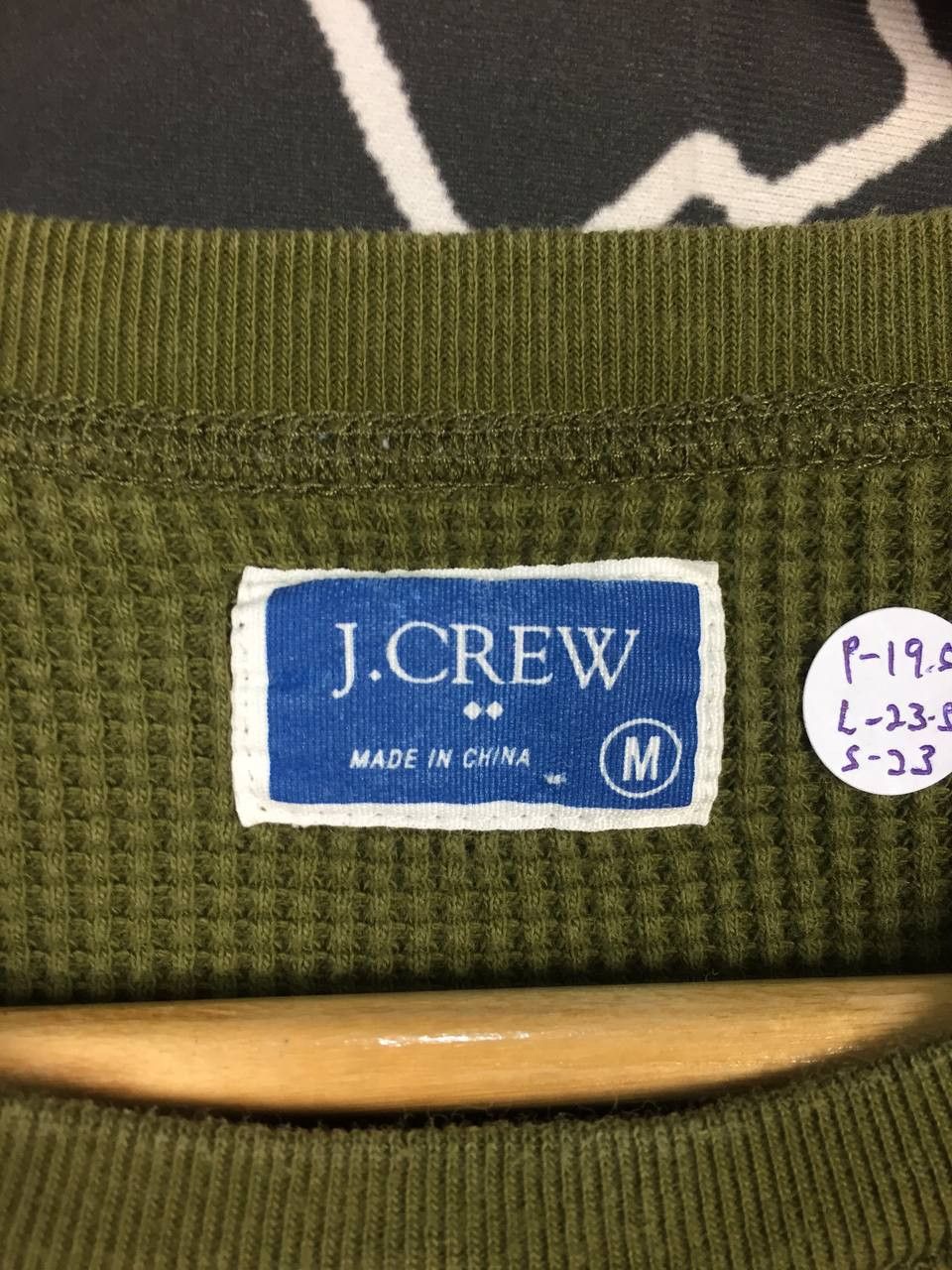 J.Crew × Vintage Vtg J.Crew Blank Waffle Knit Longsleeve Tee Size US M / EU 48-50 / 2 - 7 Thumbnail