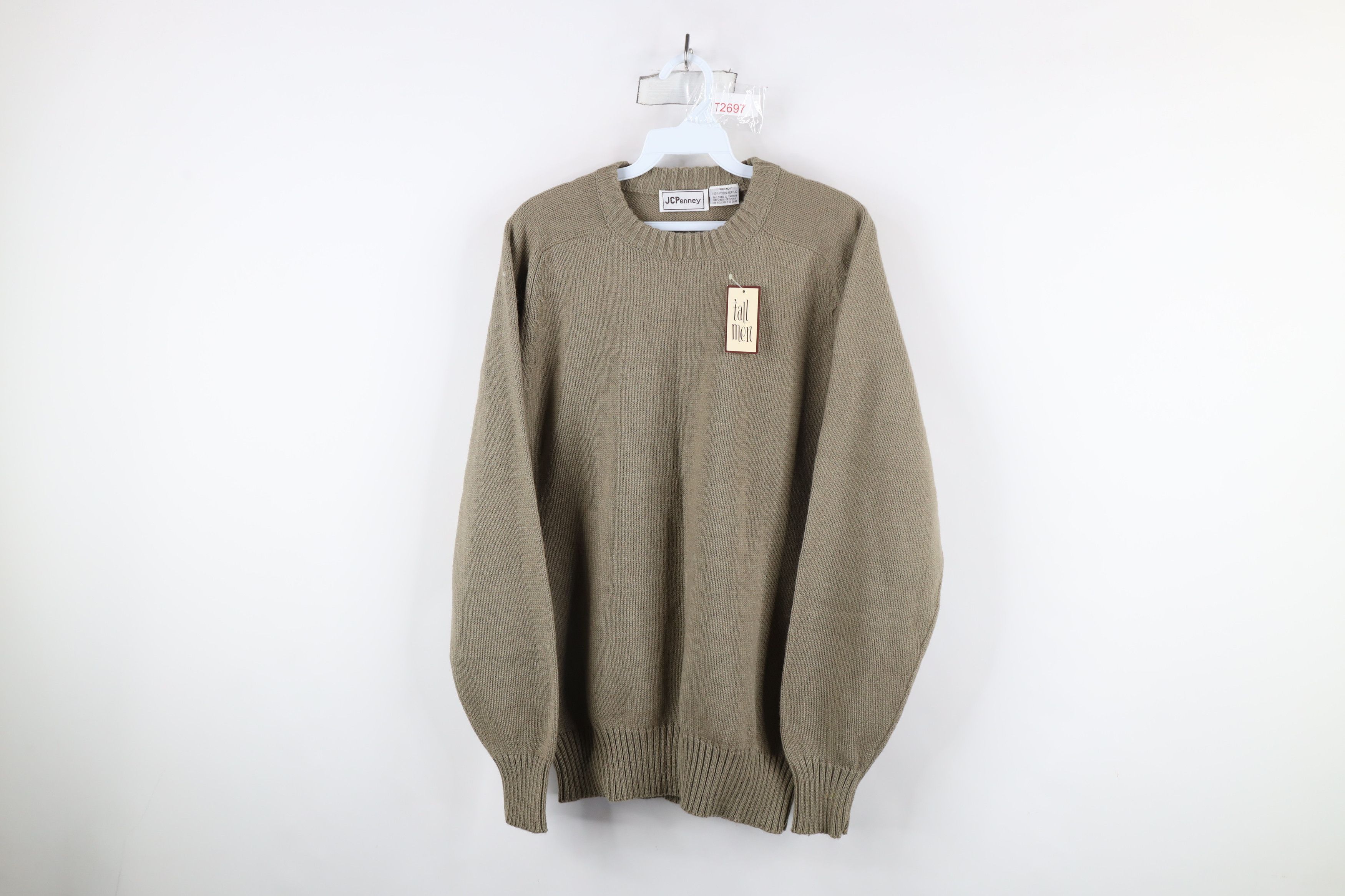 Vintage Deadstock Vintage 70s Streetwear Crewneck Sweater Beige Size US XL / EU 56 / 4 - 1 Thumbnail