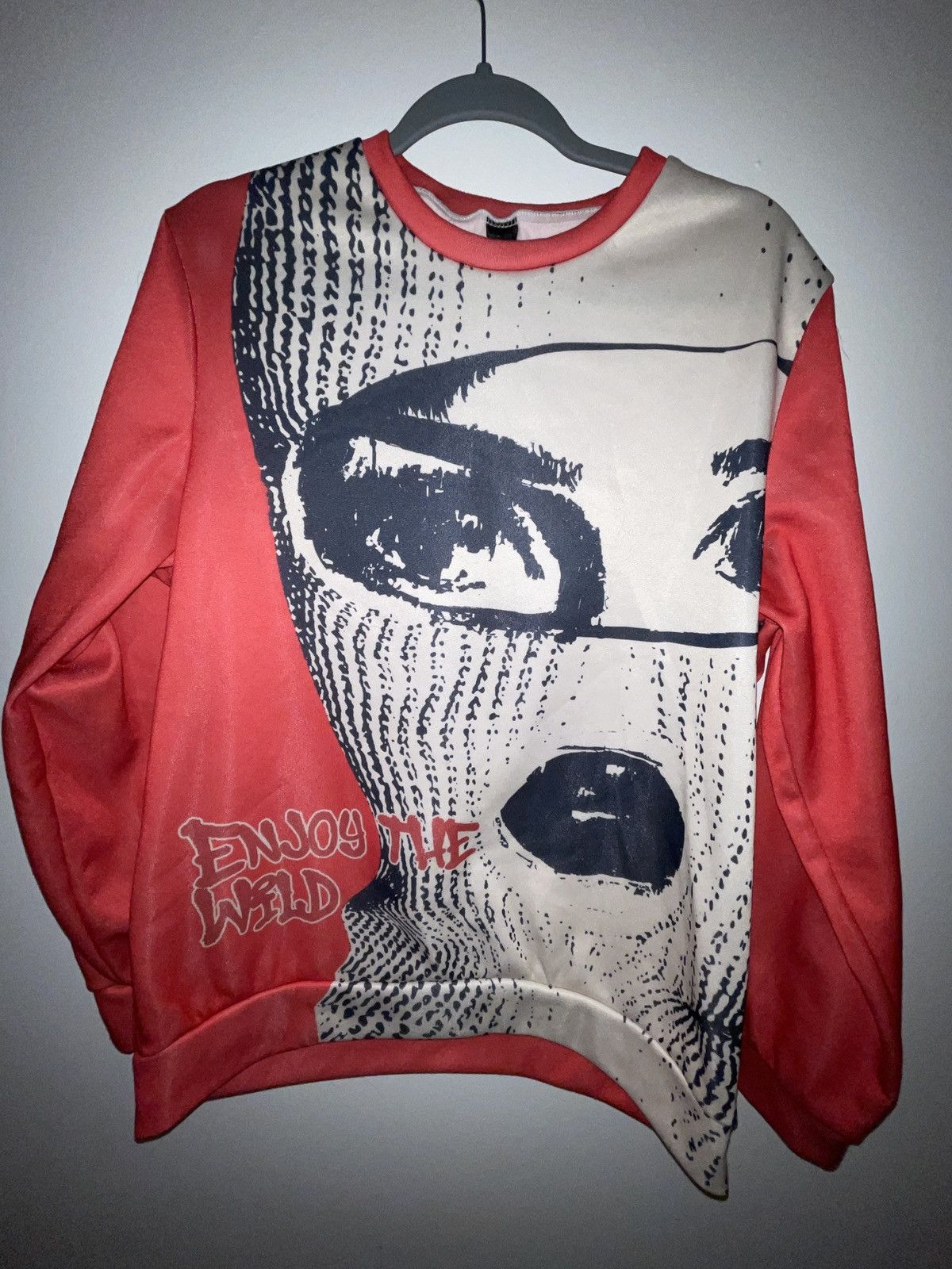 Vintage MASKED UP enjoy the wild full print hoodie Size S / US 4 / IT 40 - 1 Thumbnail