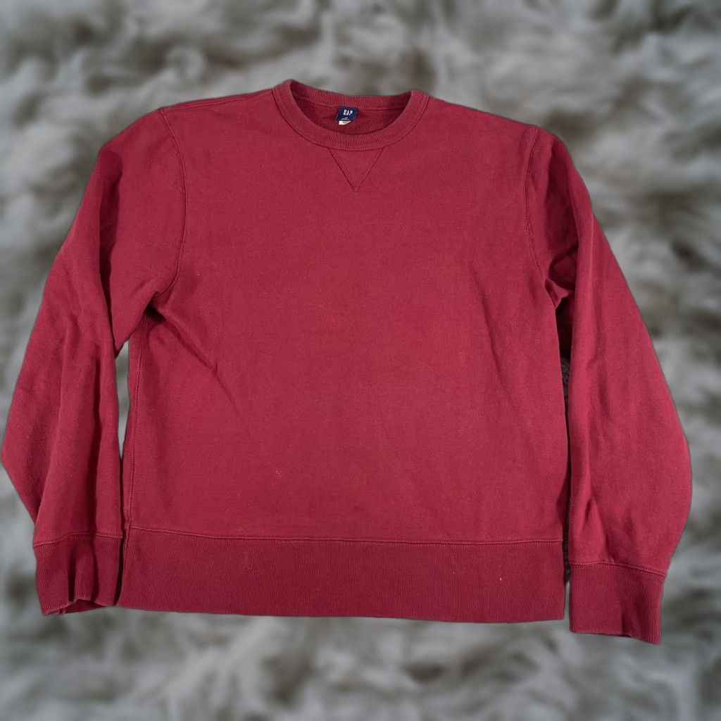 Gap VINTAGE GAP Crewneck Sweatshirt Mens M Red Heavyweight 90s YZY Y2K Single V Crewneck Pullover Sweatshirt Mens Size US M / EU 48-50 / 2 - 1 Thumbnail