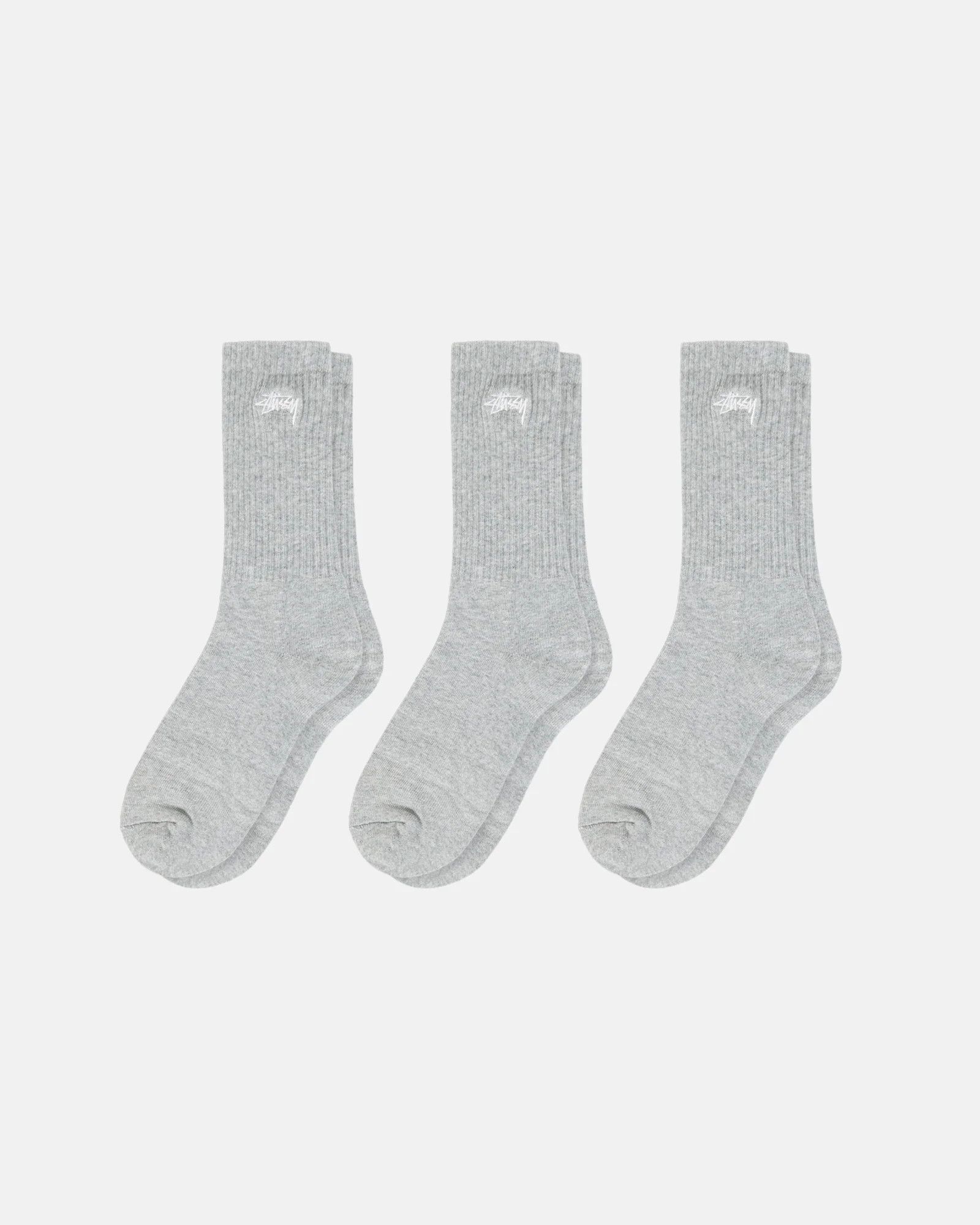 Stussy Stussy SOCKS CREW CALF HI SKATE - 3 PACK Grey Heather Size ONE SIZE - 2 Thumbnail