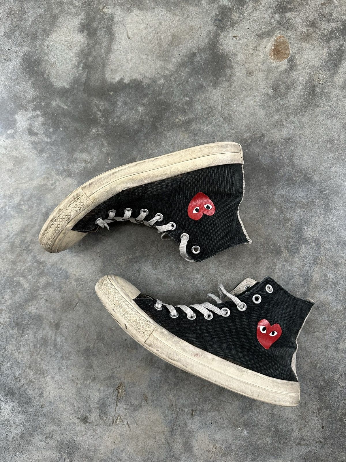 Comme des Garcons PLAY × Converse Comme des Garçons x Chuck Taylor All Star Hi 'Black' Sz. 9 Size US 9 / EU 42 - 2 Thumbnail