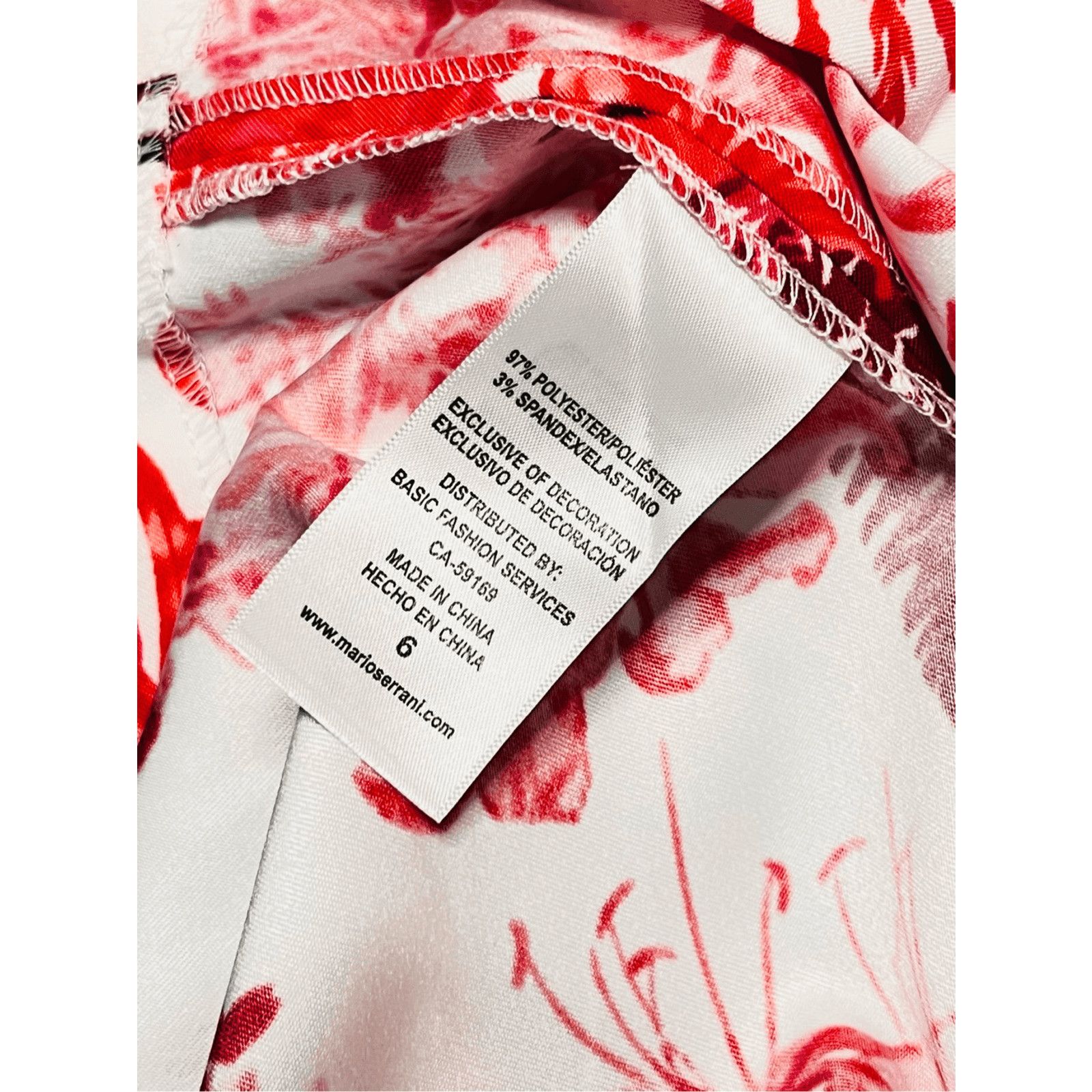 Other Mario Serrani Italy Pink White Floral Sheath Dress 6 NWT Size M / US 6-8 / IT 42-44 - 8 Thumbnail