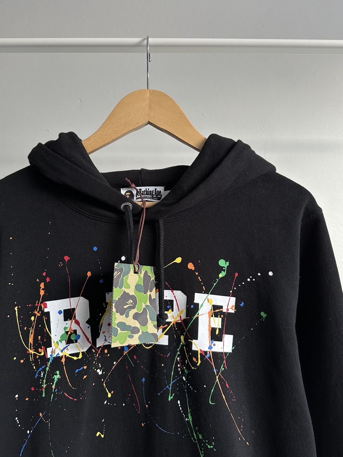Bape Bape Paint Splatter Hoodie Black Size US L / EU 52-54 / 3 - 4 Thumbnail