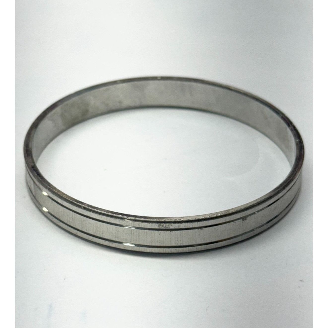 Vintage Vintage silver brushed bangle bracelet Size ONE SIZE - 1 Thumbnail