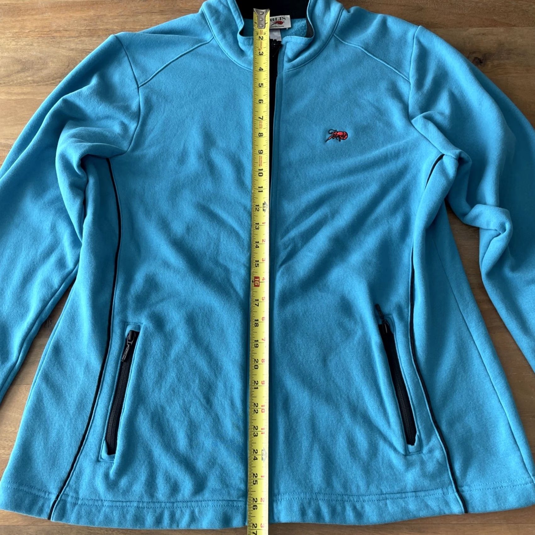 Vintage Perlis Full Zip Sweatshirt Mens XL Blue Mock Neck Logo Embroidered Zipper Pineapple? Size US XL / EU 56 / 4 - 5 Thumbnail