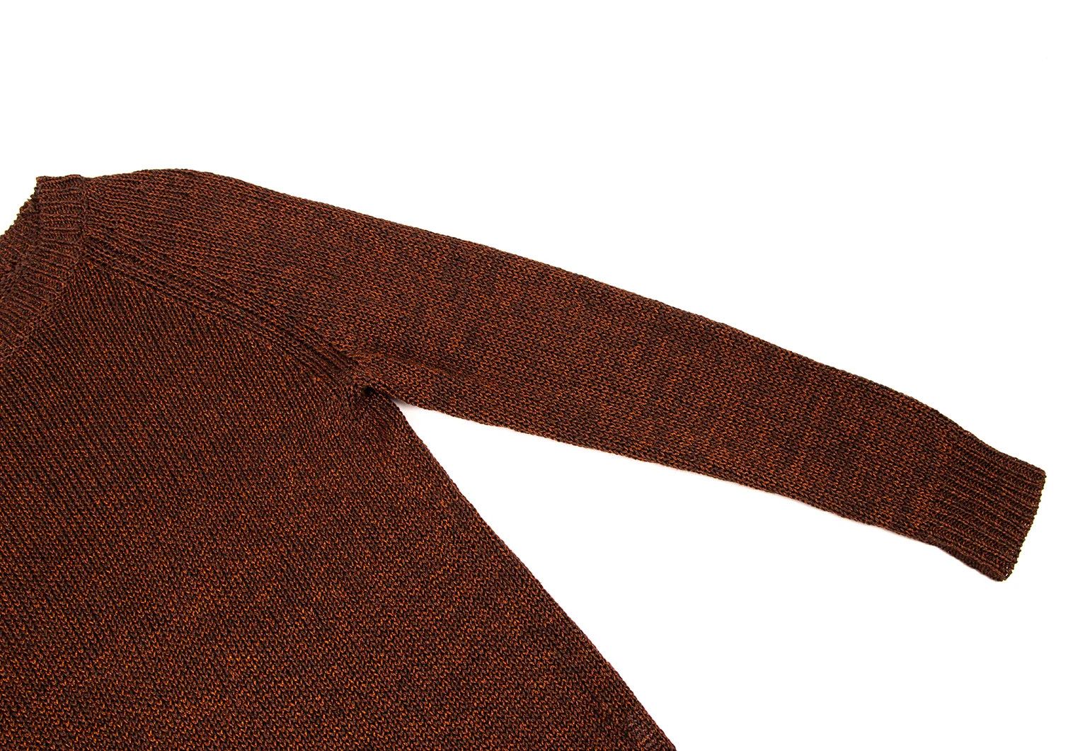 Dries Van Noten Linen Raglan Sleeve Knit Sweater in Orange-Brown Size S Size US S / EU 44-46 / 1 - 5 Thumbnail