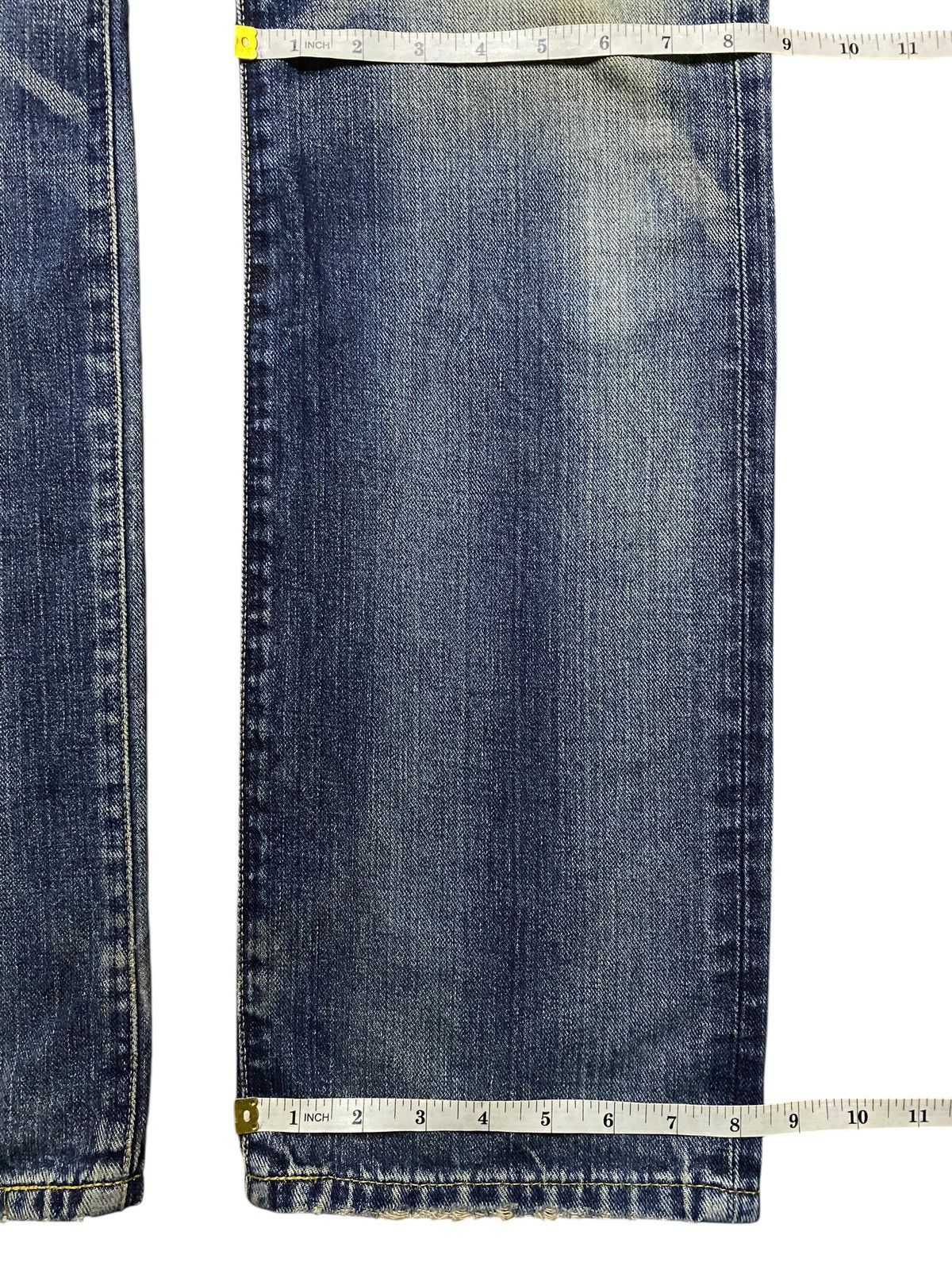 Japanese Brand Vintage Edwin 403 XV Mud Wash Distressed Loose Jeans Size US 34 / EU 50 - 18 Thumbnail