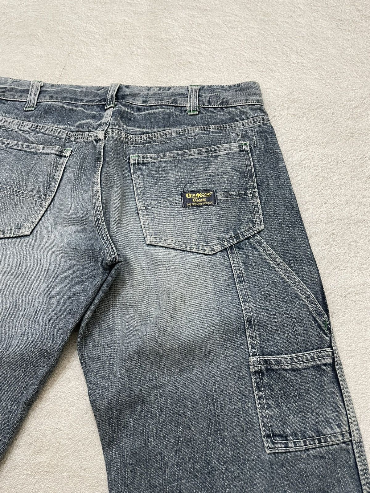 Japanese Brand 2000s Oskosh Jorts Denim Carpenter Jeans Washed Y2K Japan Size US 35 - 7 Thumbnail