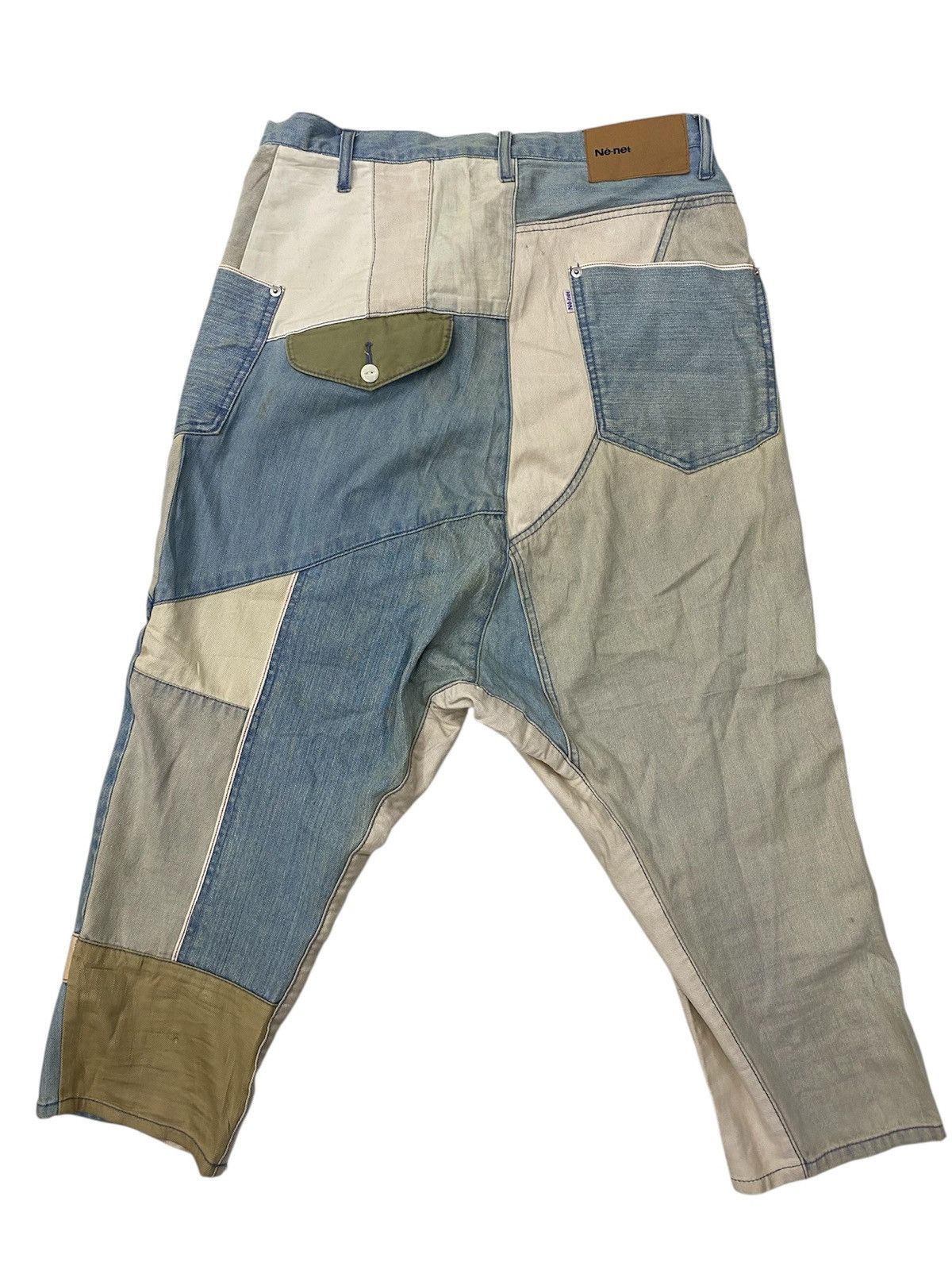 Issey Miyake Vtg Ne-net Issey Miyake patchwork denim harem pants Size US 32 / EU 48 - 2 Thumbnail