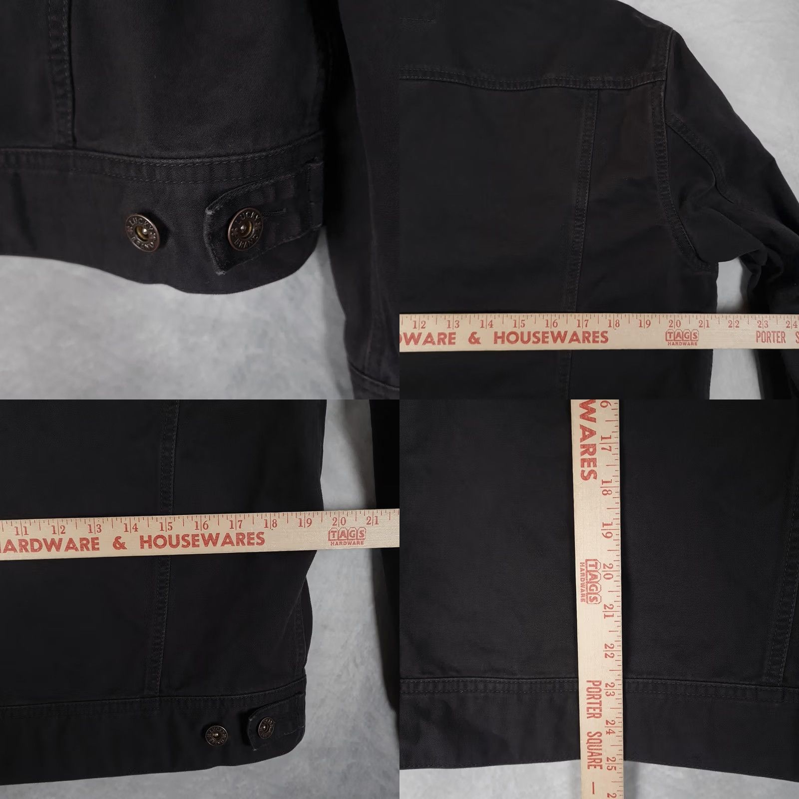 Lucky Brand Lucky Brand Trucker Jacket Mens Large Black Cotton Denim Button Front Workwear Size US L / EU 52-54 / 3 - 10 Thumbnail