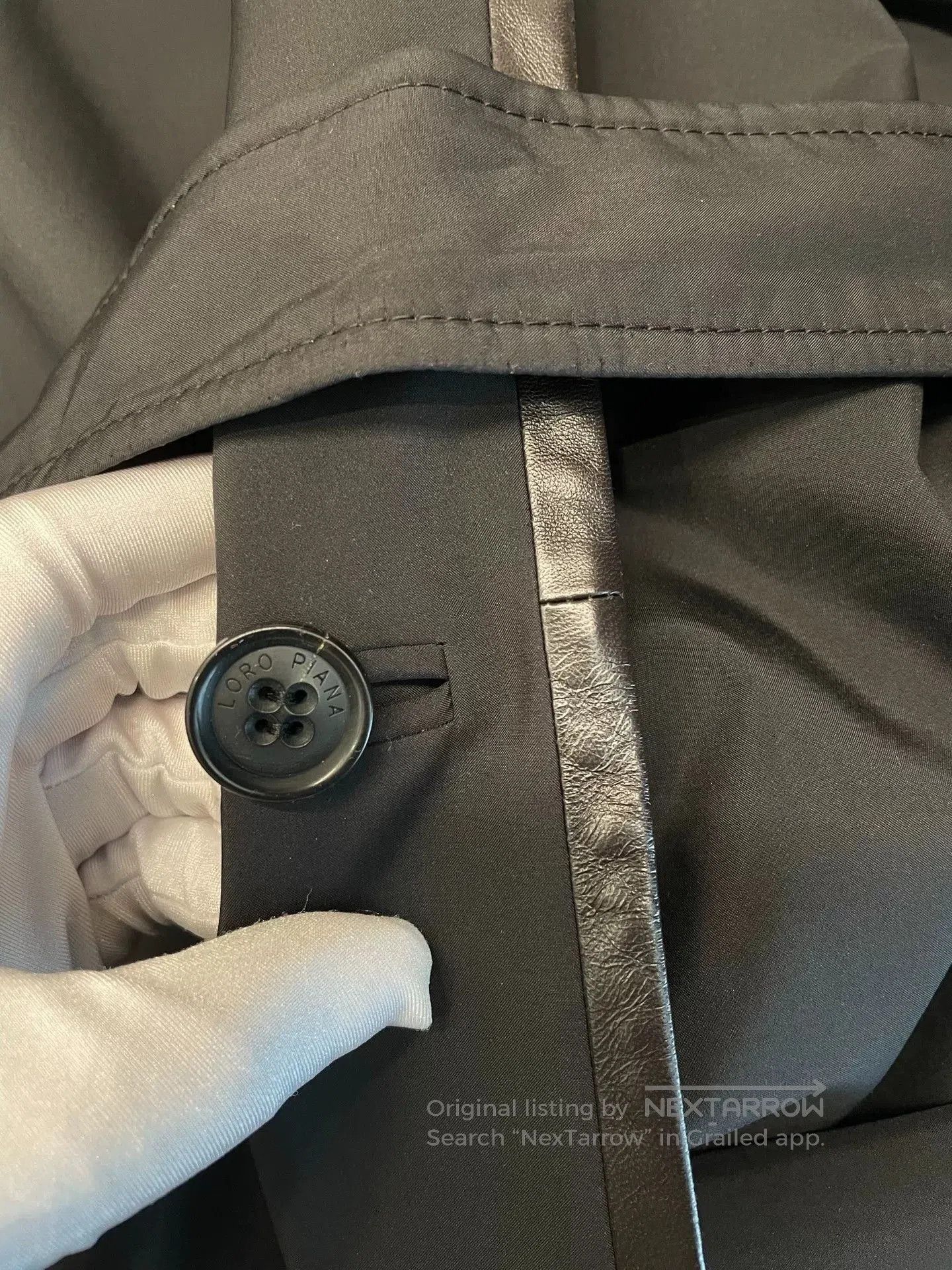Loro Piana LoroPiana Black Wool Trench Coat. Size US XS / EU 42 / 0 - 6 Thumbnail