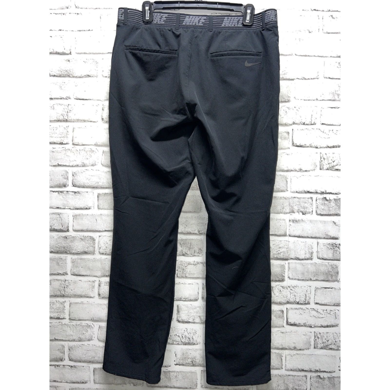 Nike VINTAGE Nike Dri Fit Black Casual Golf Pants Mens 36x30 Size US 36 / EU 52 - 3 Thumbnail