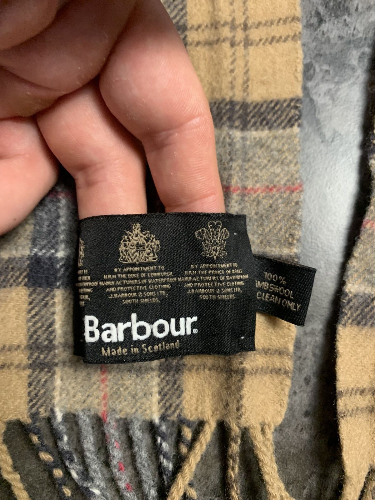 Barbour × Vintage vintage Barbour wool scarf Size ONE SIZE - 5 Thumbnail