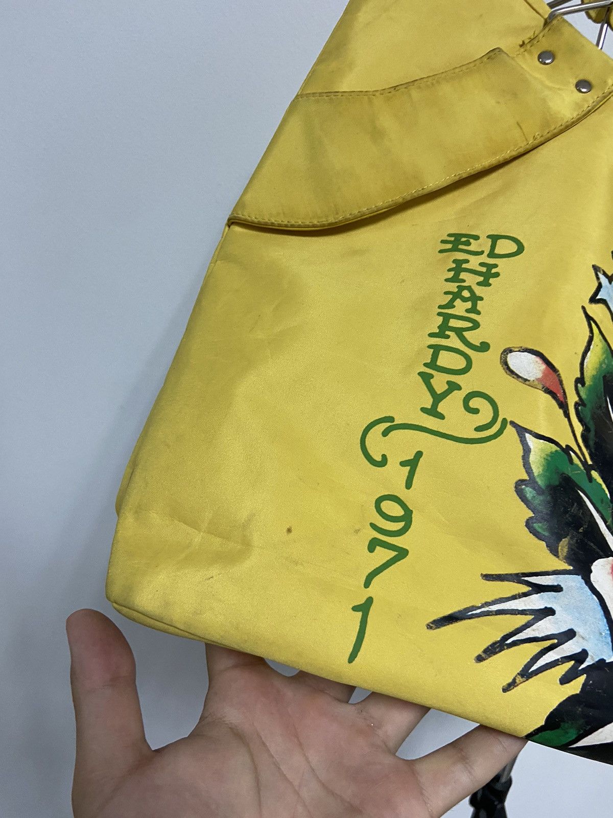 Ed Hardy × Vintage Ed Hardy Vintage Bag Shoulder Big Print Logo Shopper Size ONE SIZE - 5 Thumbnail