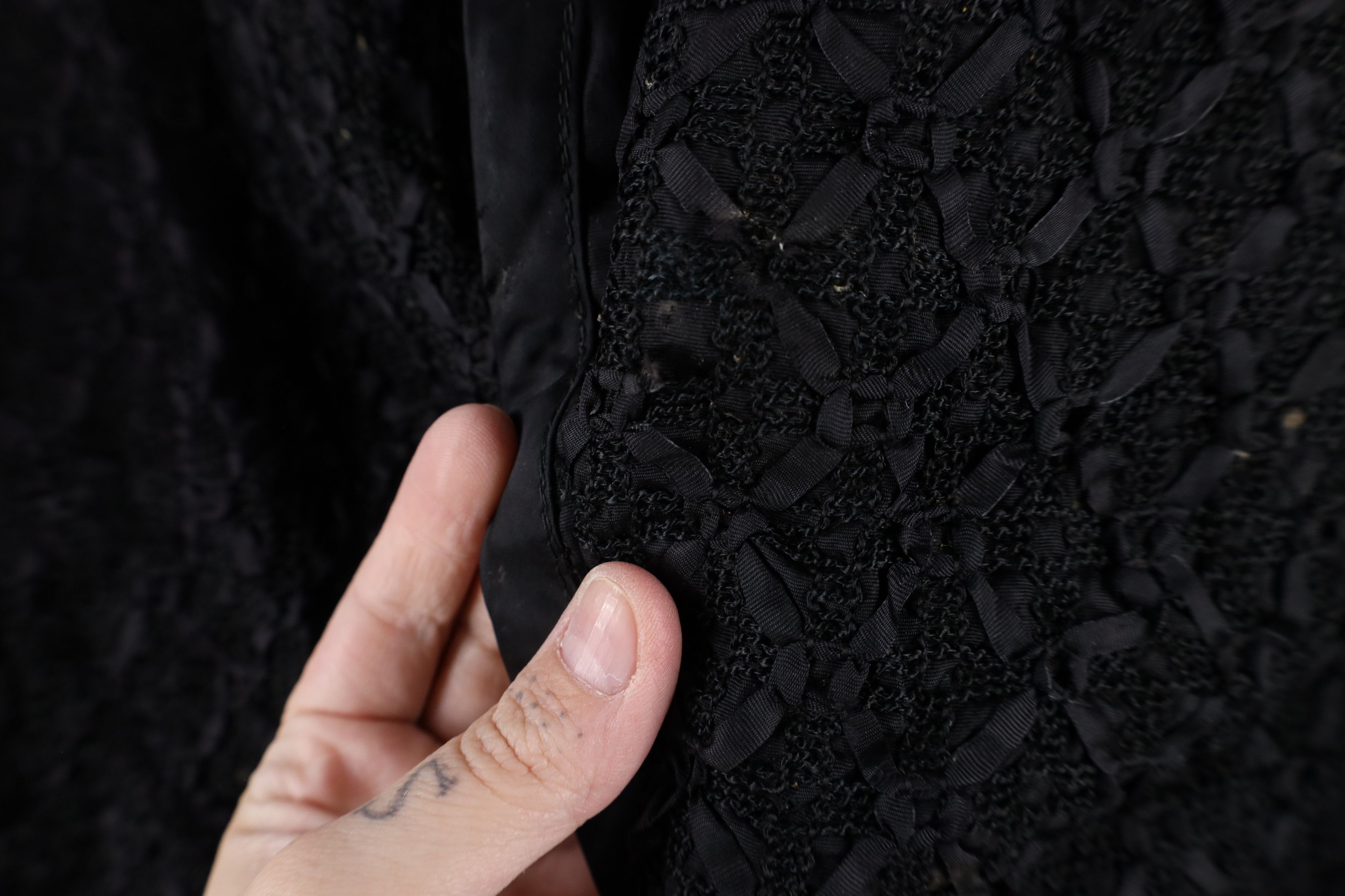 Vintage Vintage 50s 60s Rockabilly Texture Satin Trim Blazer Jacket Size M / US 6-8 / IT 42-44 - 8 Thumbnail