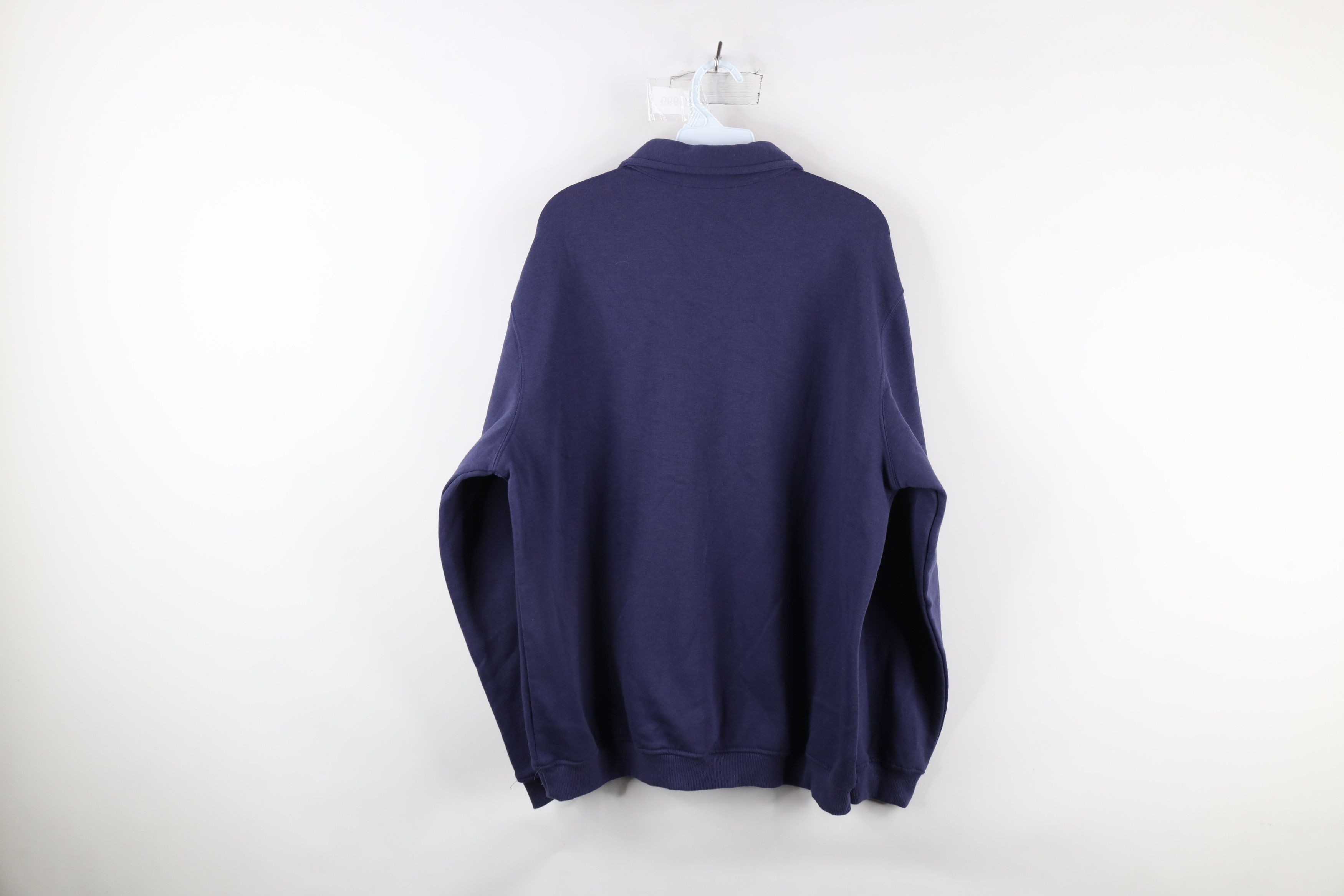 Vintage Vintage 90s Streetwear Collared Pullover Sweatshirt Blue Size US L / EU 52-54 / 3 - 6 Thumbnail