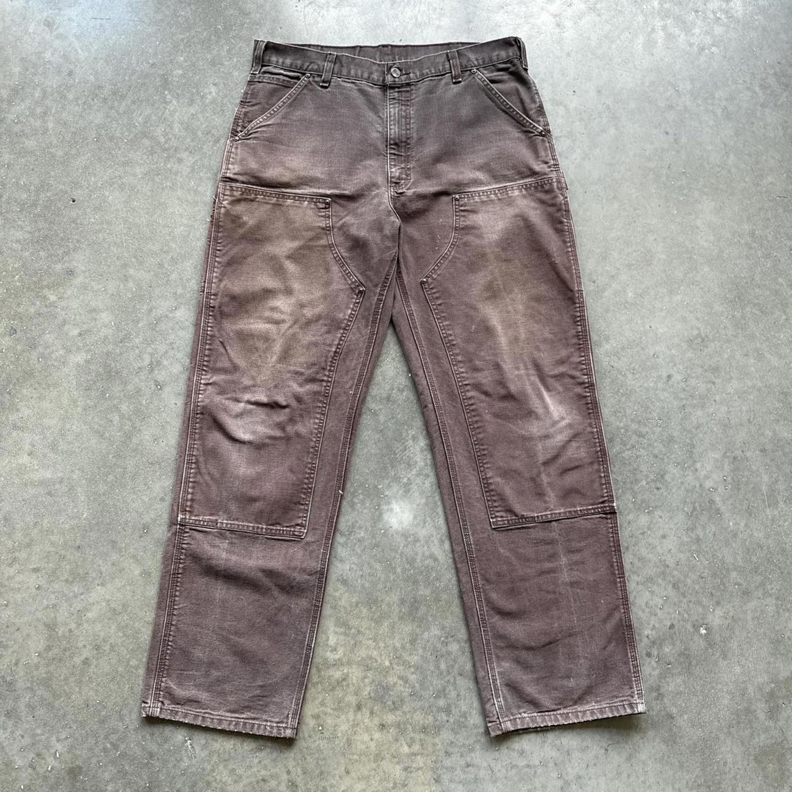 Carhartt Brown Carpenter Carhartt Double Knee Vintage Work Pants Size US 38 / EU 54 - 1 Thumbnail
