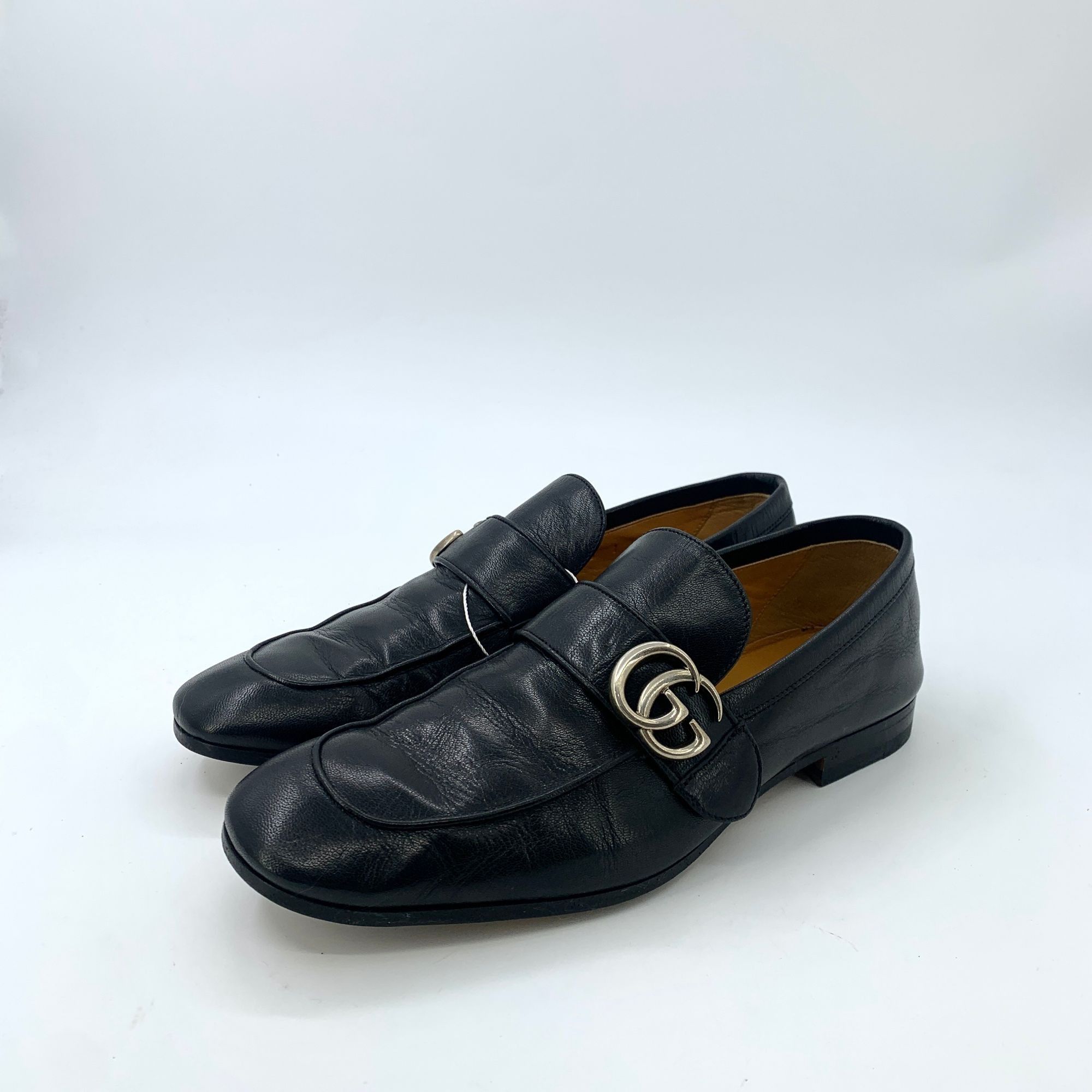 GUCCI｜LOAFERS (673817 17X30 1063) Men's GG Loafer With Tassel In Black Leather & Ebony GG