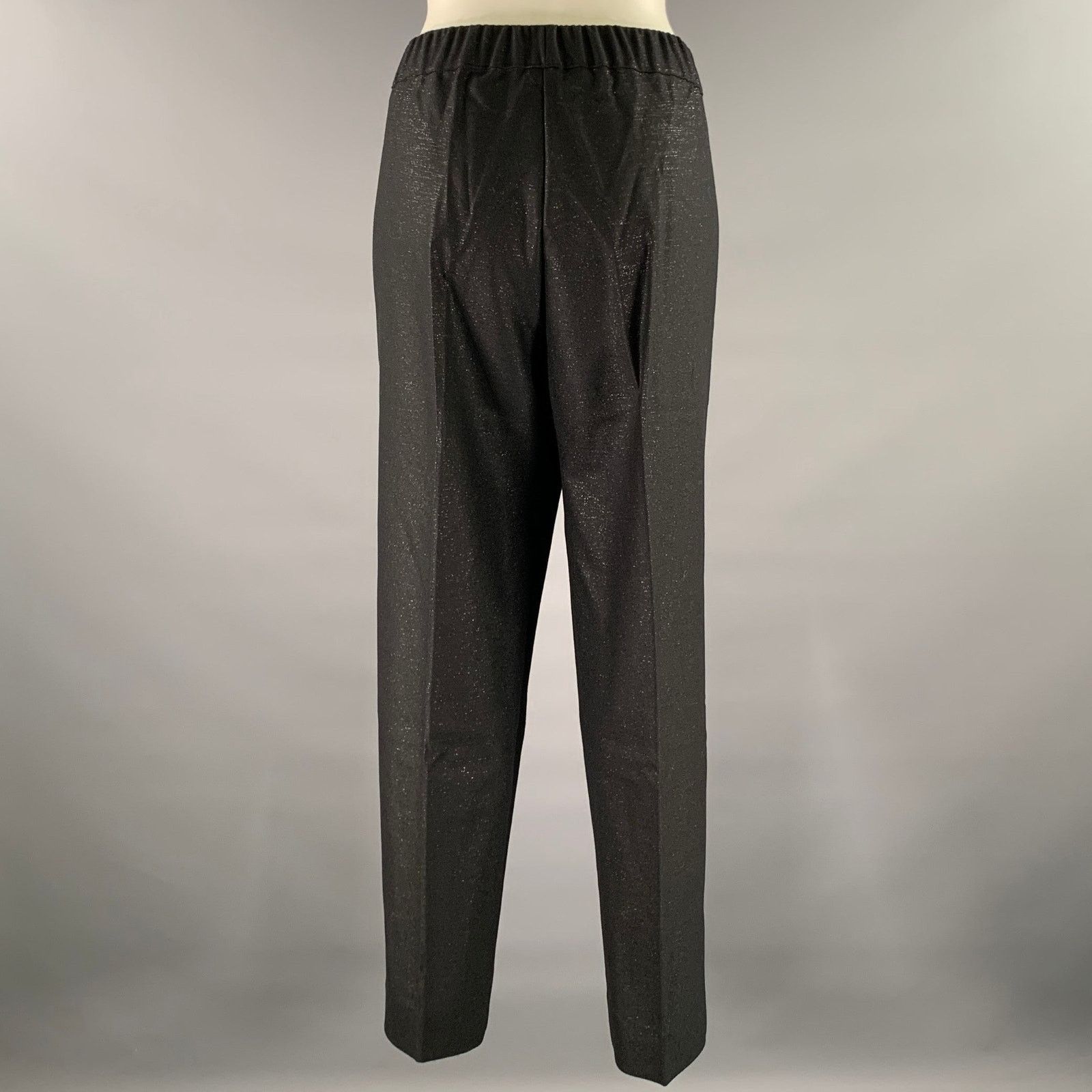 D.Exterior D. EXTERIOR Size 14 Black Glitter Wool Polyester Pants Size US 32 / EU 48 - 3 Thumbnail