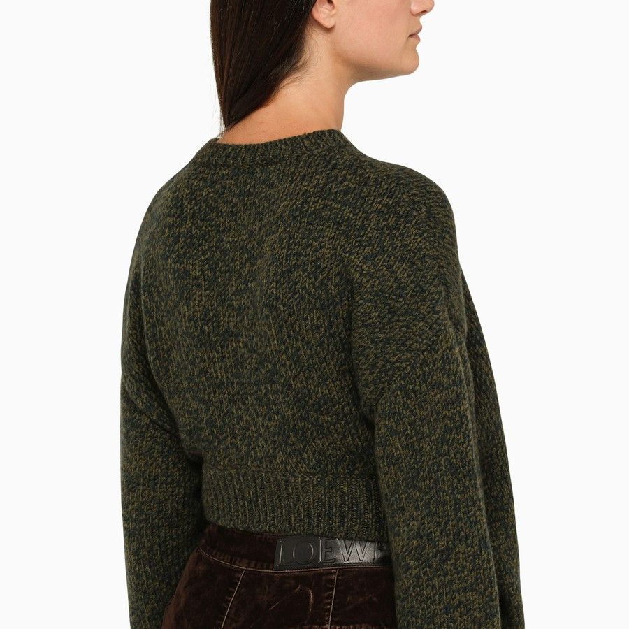 Loewe o1d2blof0824 Convertible Crew-Neck Jumper in Dark Green Size S / US 4 / IT 40 - 4 Thumbnail