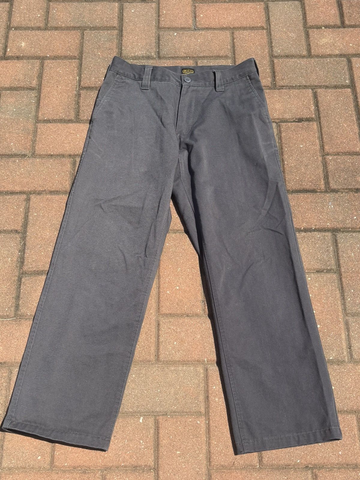 RVCA RVCA Gray Chino Pants – Workwear Straight Fit Size US 28 / EU 44 - 1 Thumbnail
