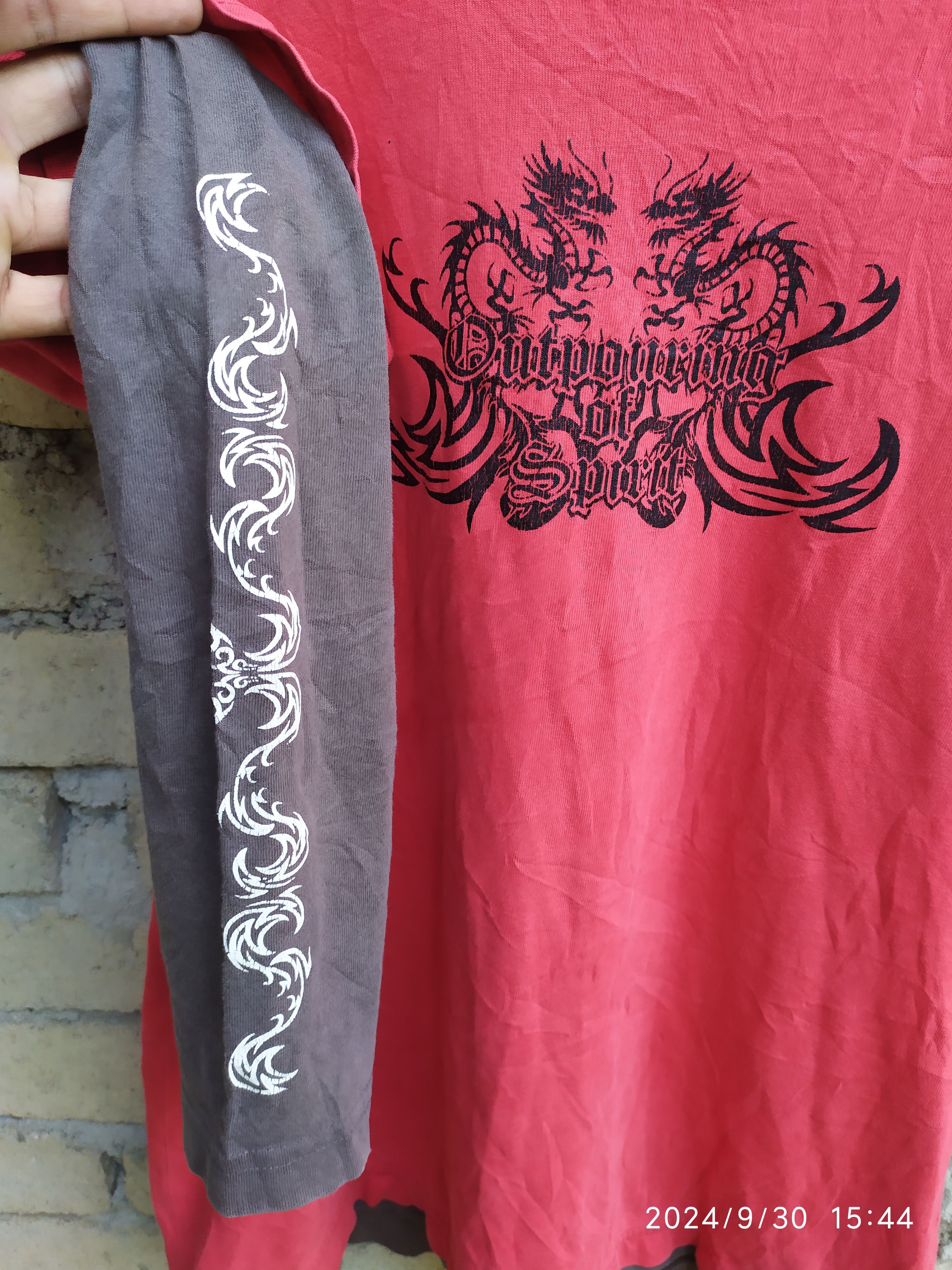 Beauty Beast × If Six Was Nine × Japanese Brand Vintage Hill CropTribal Dragon Long Sleeve Shirt Size US M / EU 48-50 / 2 - 4 Thumbnail