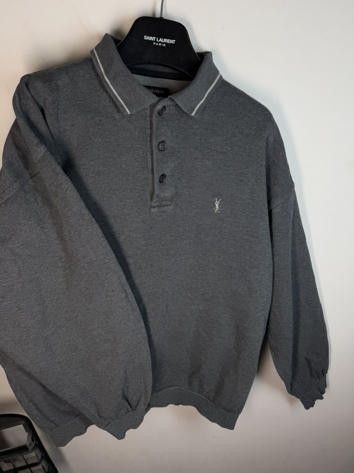 Yves Saint Laurent 90’s YSL Sweatshirt 1/4 Quarter Zip y2k Sweater Old Money Size US M / EU 48-50 / 2 - 4 Thumbnail