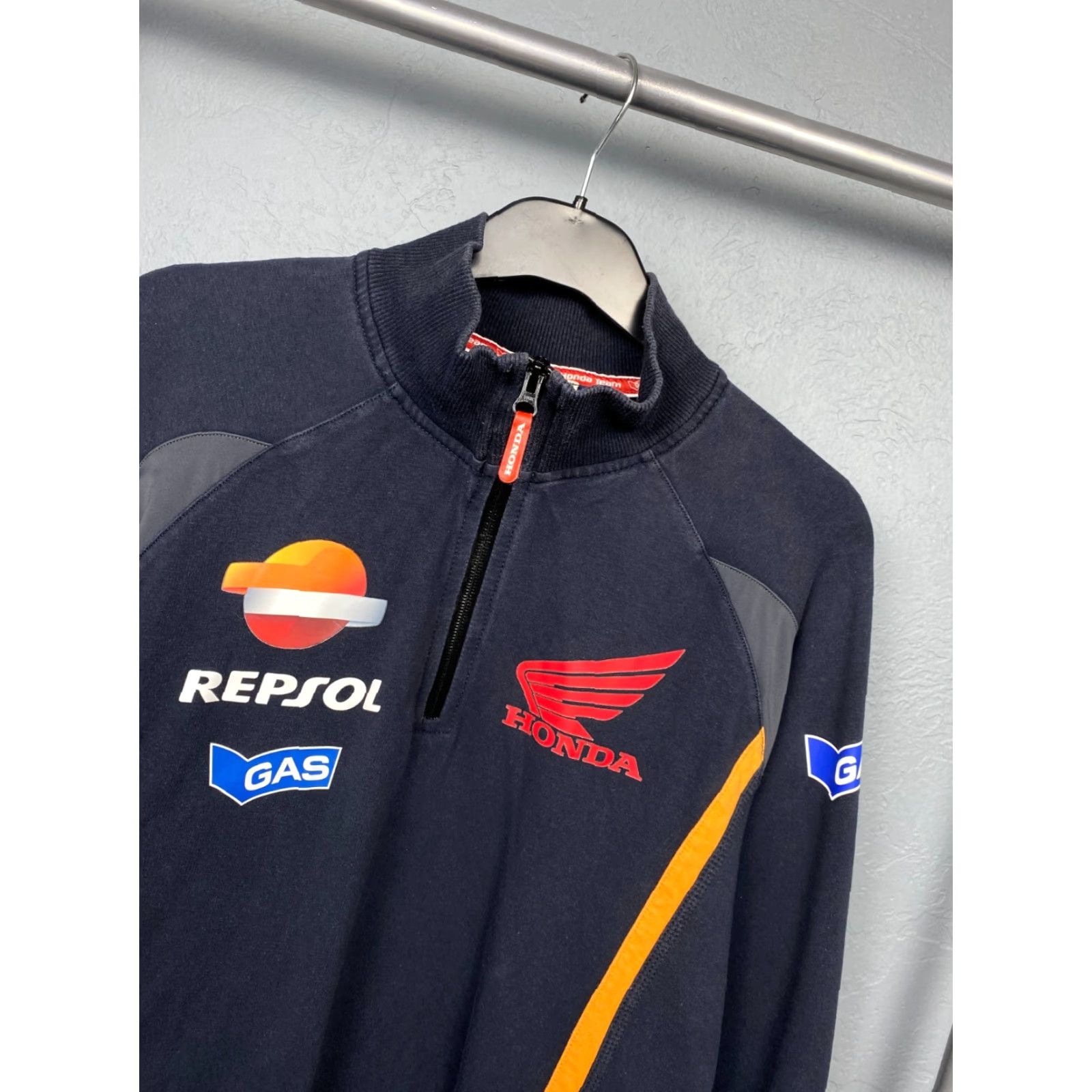 Honda Honda Racing Team Vintage 1/4 Zip Sweatshirt Mens XL Blue Size US XL / EU 56 / 4 - 2 Thumbnail