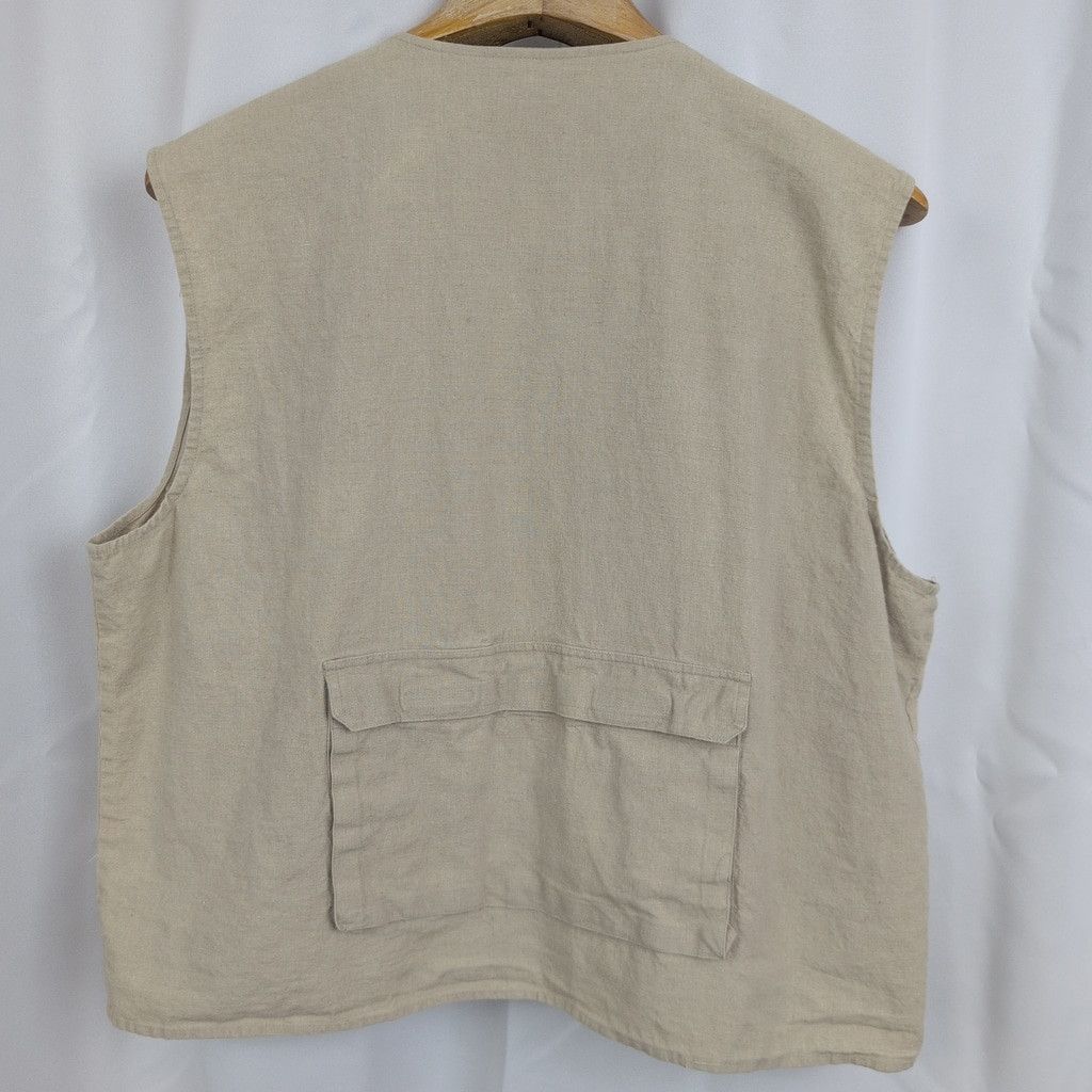 Vintage Vintage Protest Cotton-Linen Blend Outdoor Vest Large Size US L / EU 52-54 / 3 - 4 Thumbnail