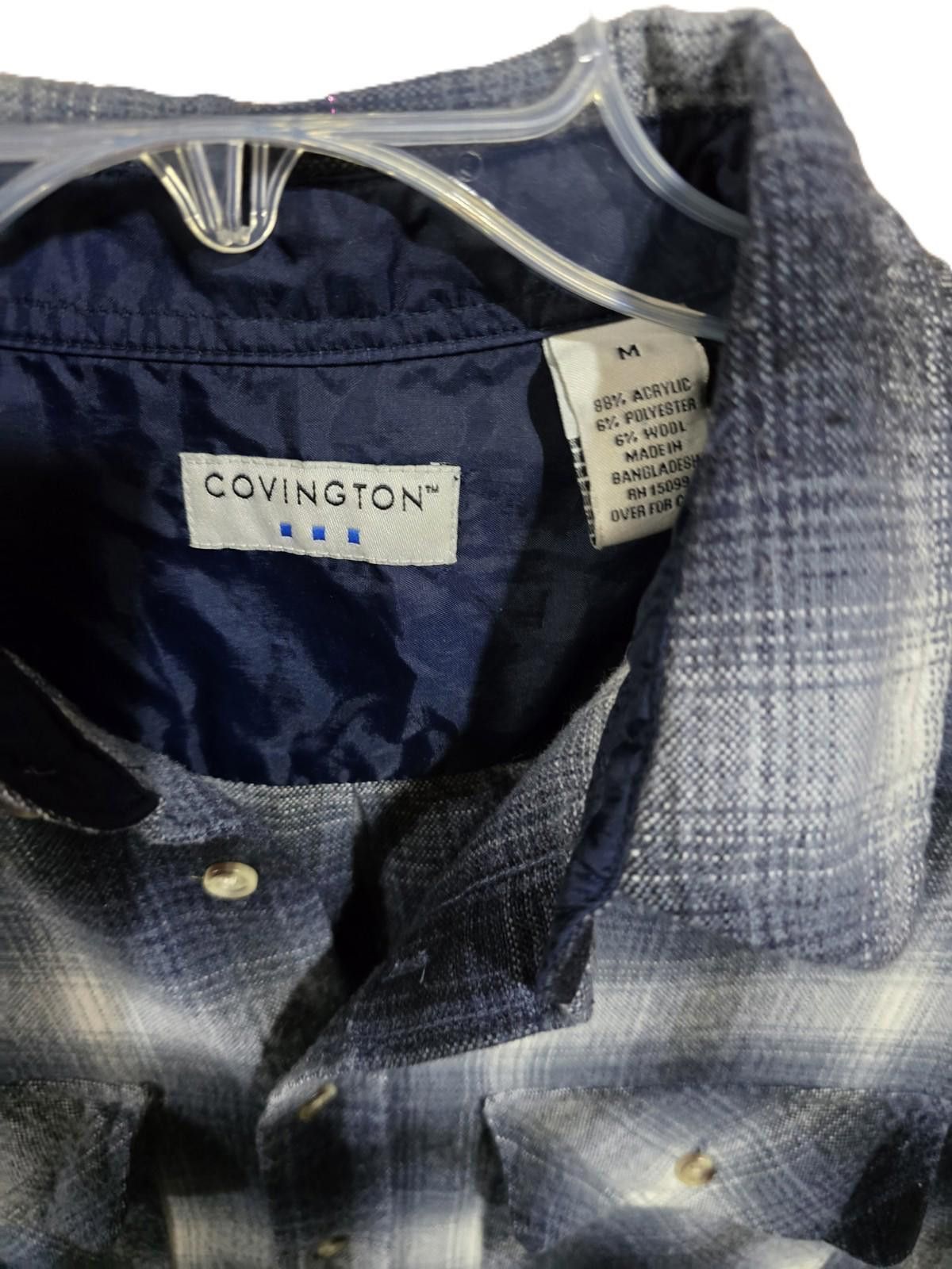Covington Covington Flannel Top blue Plaid Pockets Size M Size US M / EU 48-50 / 2 - 2 Thumbnail