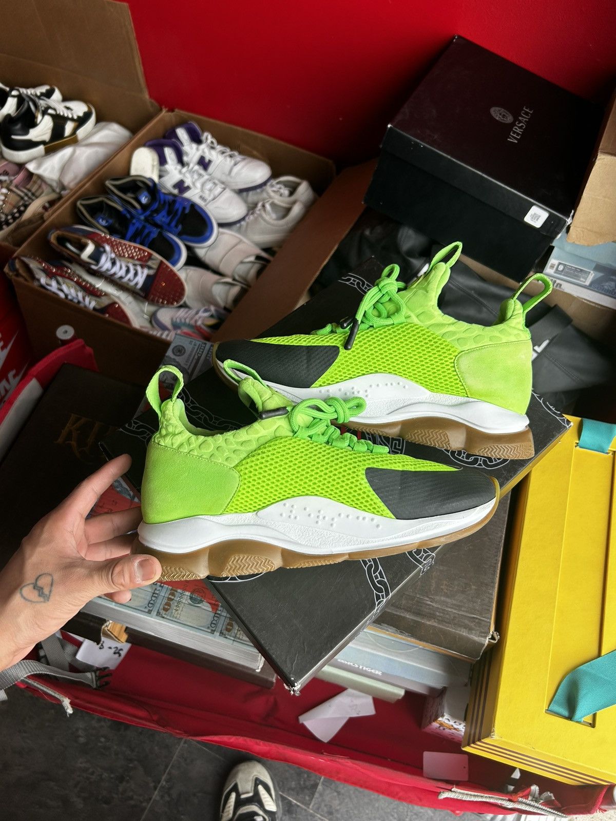 Versace Versace chain reaction neon green Size US 9.5 / EU 42-43 - 3 Thumbnail