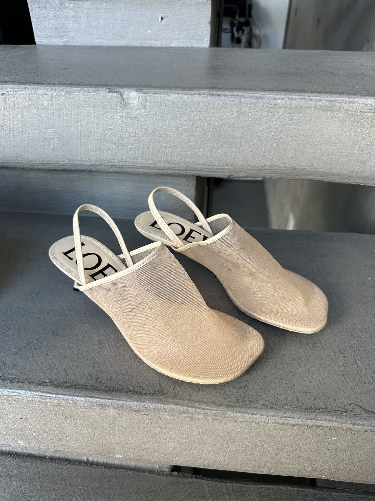 Loewe Cerulean Blue Mesh Petal Pumps | Grailed