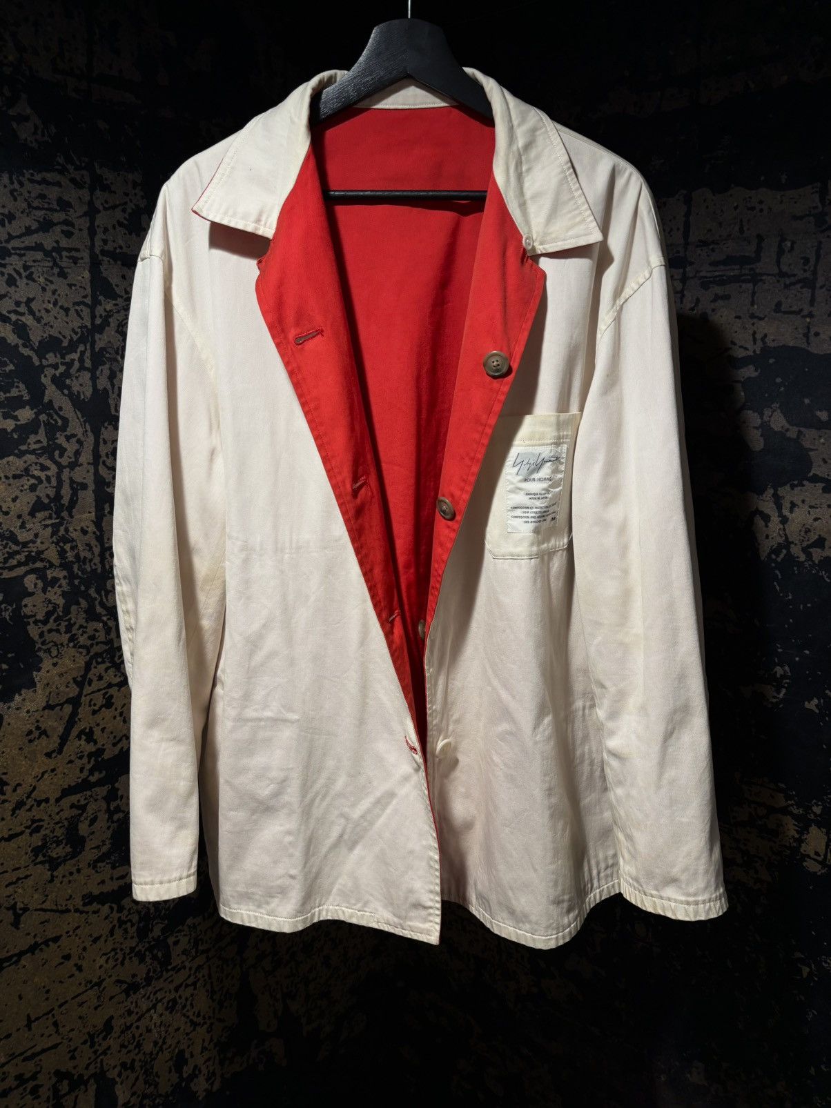 Yohji Yamamoto Yohji Yamamoto Pour Homme AW2001 Reversible Red Chore Coat Size US M / EU 48-50 / 2 - 4 Thumbnail