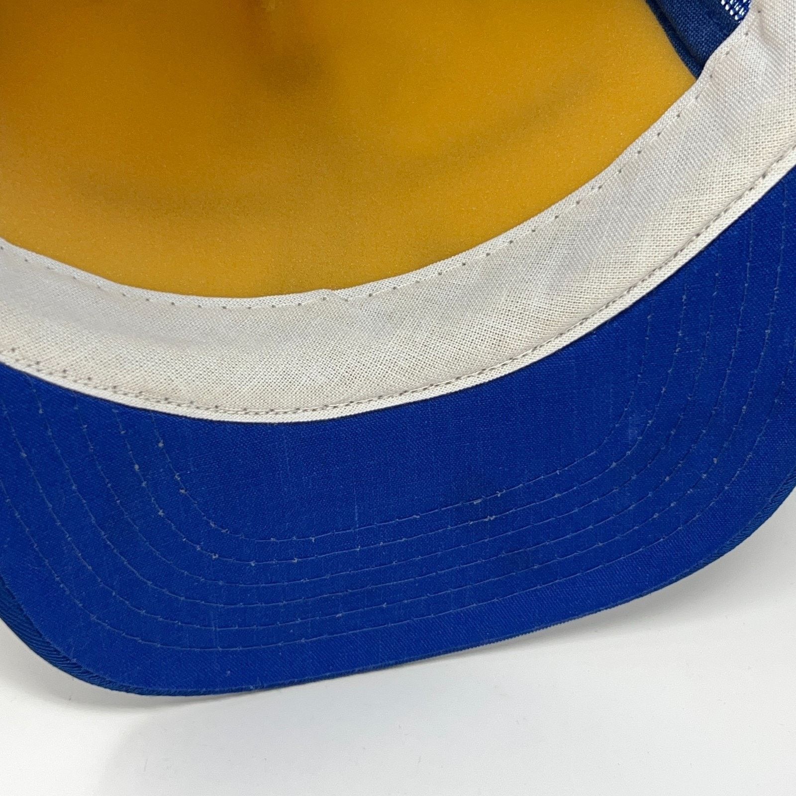 Vintage Vintage 80s Concrete Breaking Trucker Hat Baseball Cap Blue Size ONE SIZE - 5 Thumbnail