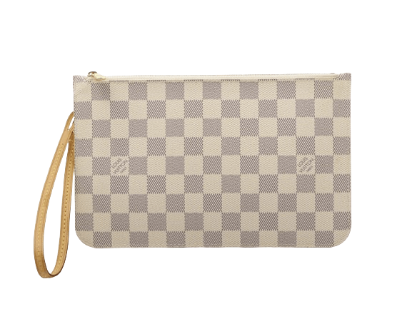 Louis Vuitton Louis Vuitton Neverfull Damier Azur White Pouch Size ONE SIZE - 1 Thumbnail