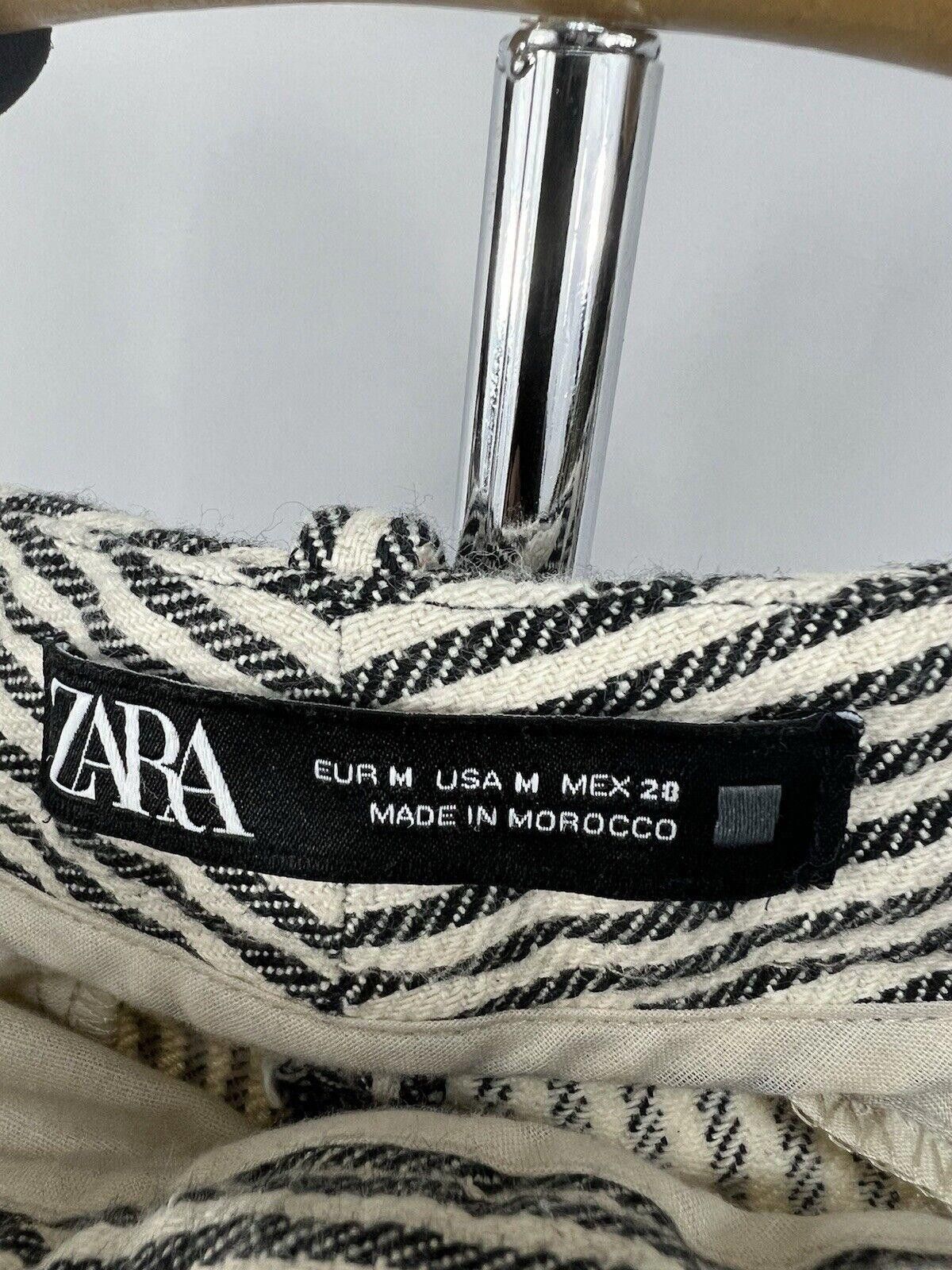 Zara Zara Trousers Black White Zebra Size M Size 32" / US 10 / IT 46 - 3 Thumbnail