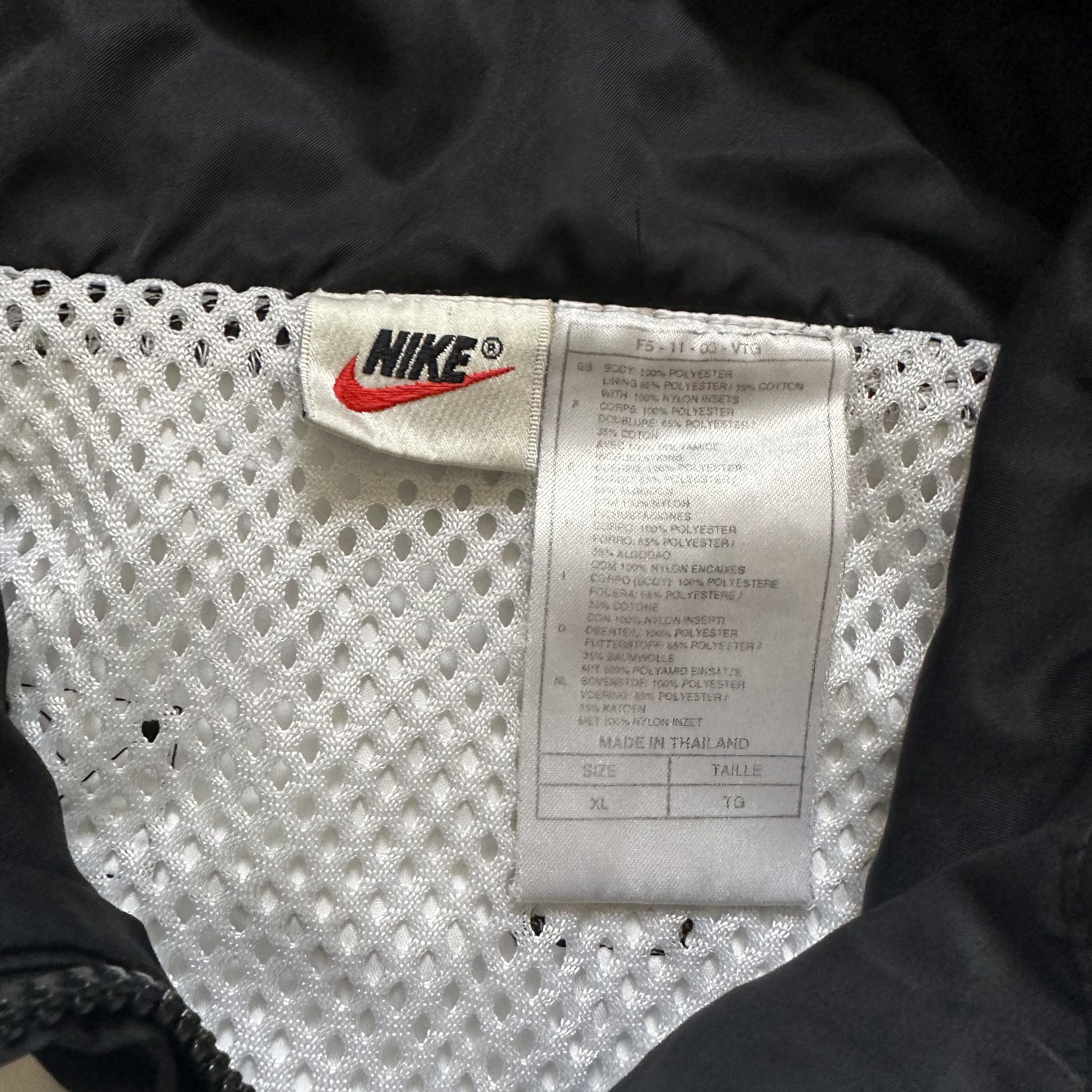 Nike × Vintage Nike 90s Vintage Center Swoosh Nylon Drill Anorak Jacket Size US XL / EU 56 / 4 - 4 Thumbnail