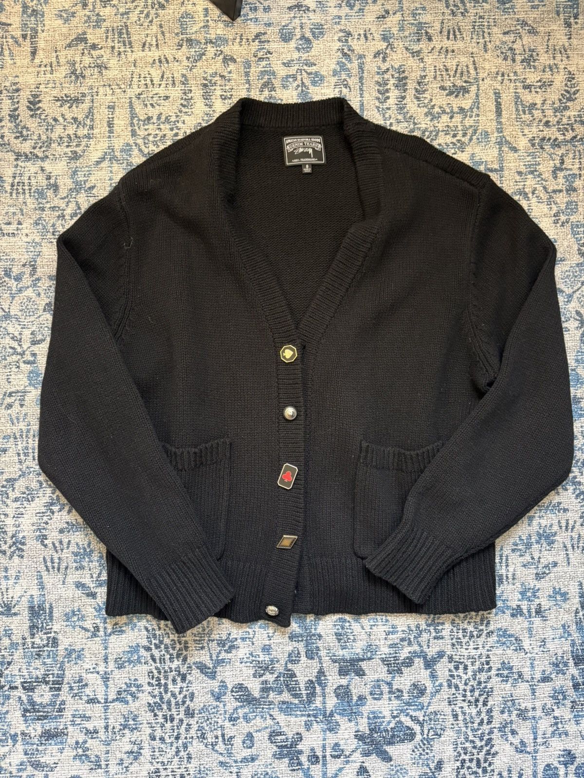 DENIM TEARS × Stussy Stussy Denim Tears Cardigan Size US S / EU 44-46 / 1 - 1 Thumbnail