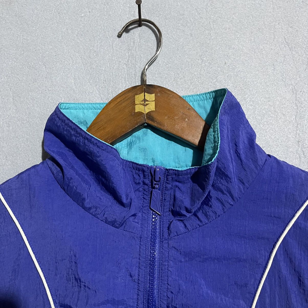 Reebok Vintage 1980s–1990s Reebok Windbreaker Jacket Purple Teal Size US L / EU 52-54 / 3 - 2 Thumbnail