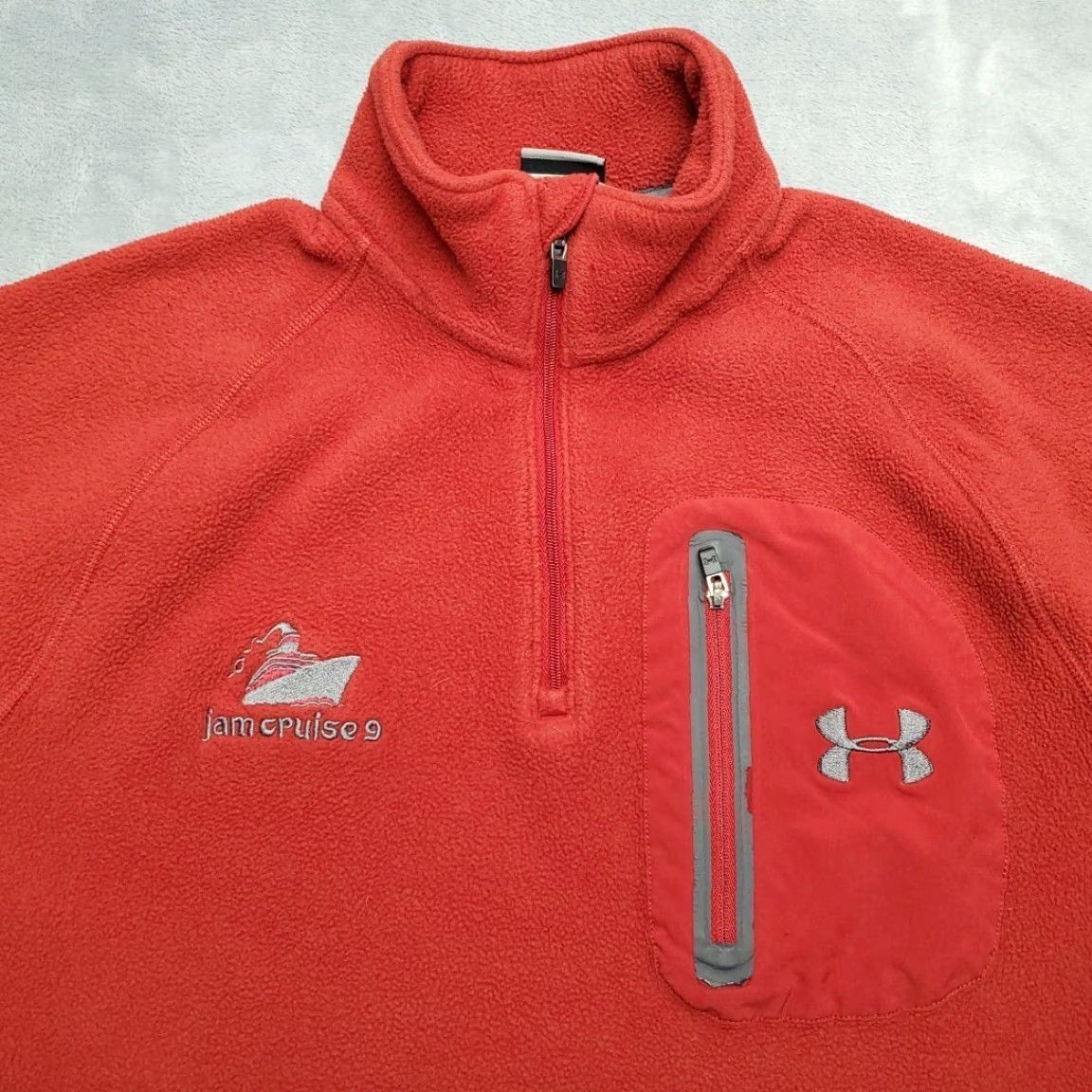 Under Armour Under Armour Sweater Mens S Red 1/4 Zip Fleece Pullover Casual Outdoor 1/4 Zip Long Sleeve Logo Embroidered Zip Mens Size US S / EU 44-46 / 1 - 3 Thumbnail