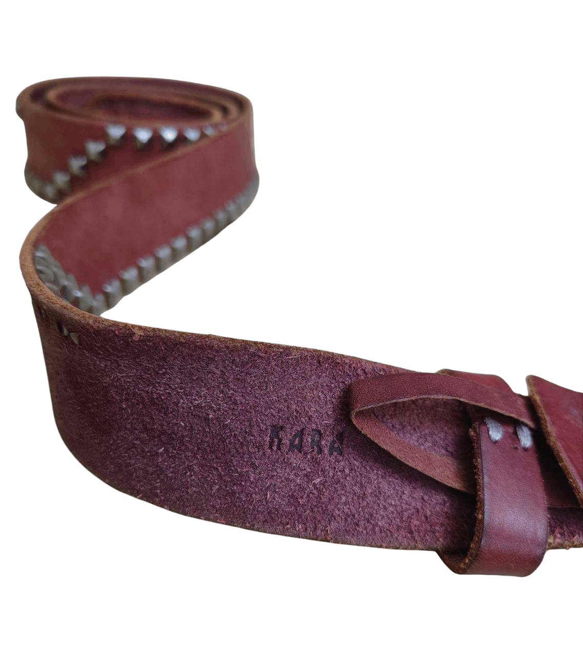 KARA 💥LAST CALL💥 KARA Skull Punk Studded Leather Belt Size ONE SIZE - 5 Thumbnail