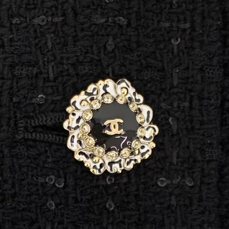 Chanel Chanel 25K black woven sequin tweed wool lapel single-brea Size XL / US 12-14 / IT 48-50 - 5 Thumbnail
