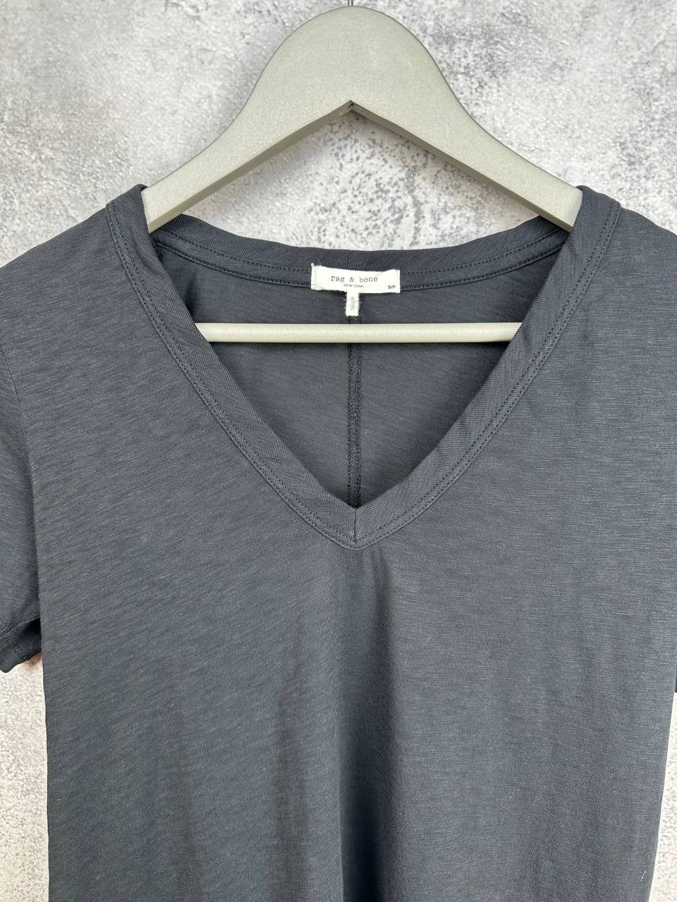 Rag & Bone Rag & Bone New York Black Pima Cotton V-Neck T-Shirt Size S / US 4 / IT 40 - 4 Thumbnail