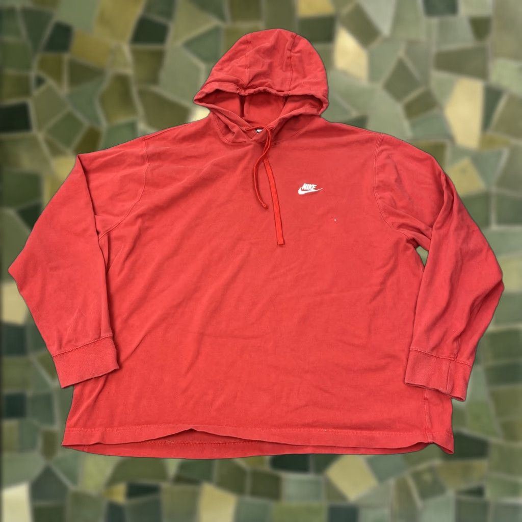 Nike Nike Hoodie Mens 2XL Red Embroidered Swoosh Sweatshirt Cotton Pullover Casual Clothing Size US XXL / EU 58 / 5 - 1 Thumbnail